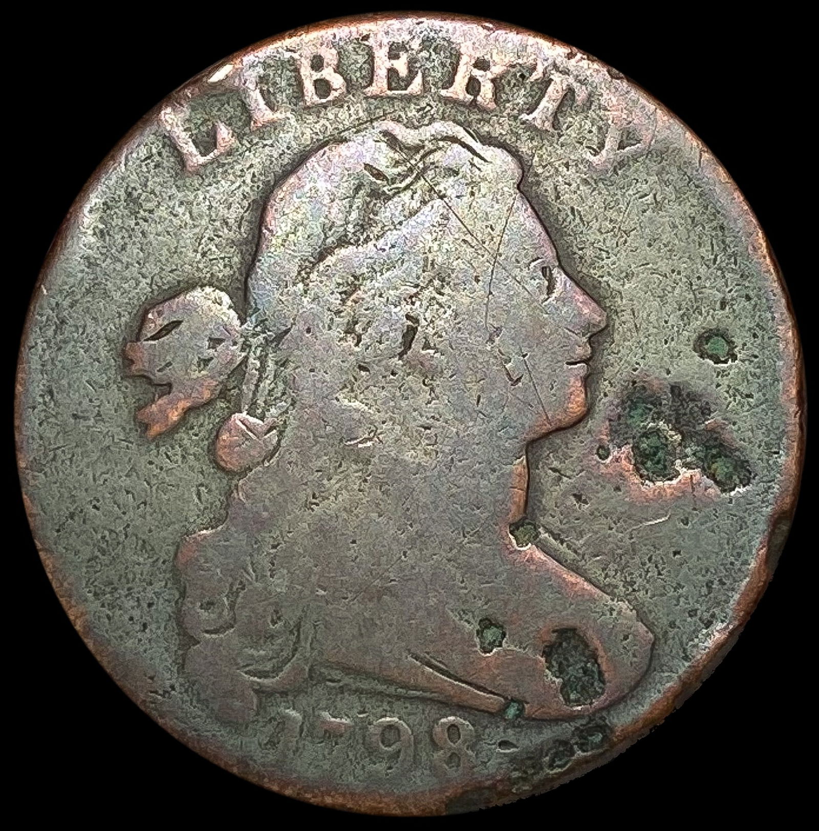 1798 Draped Bust Large Cent NICELY CIRCULATED (1 of 2)