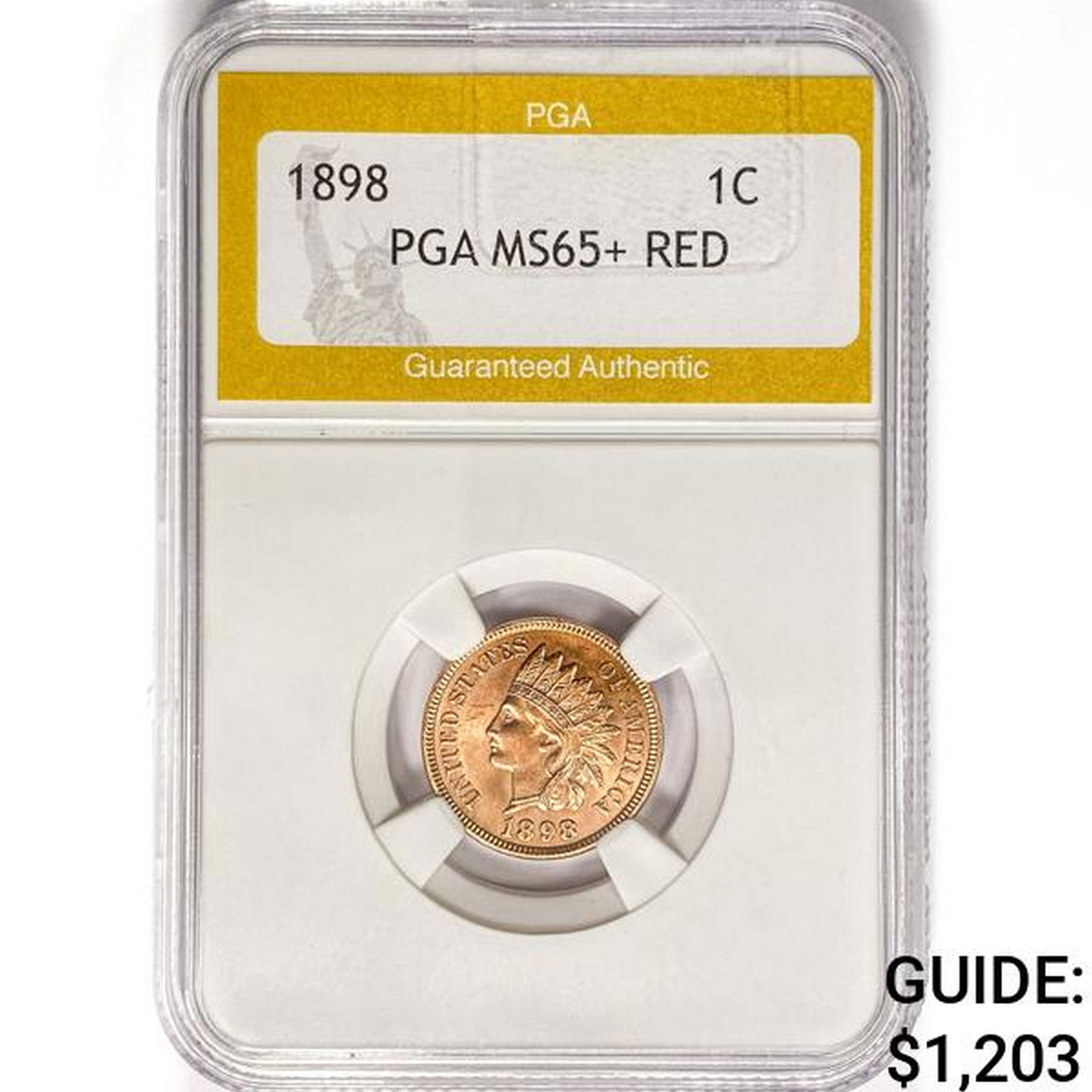 1898 Indian Head Cent PGA MS65+ RED (1 of 2)
