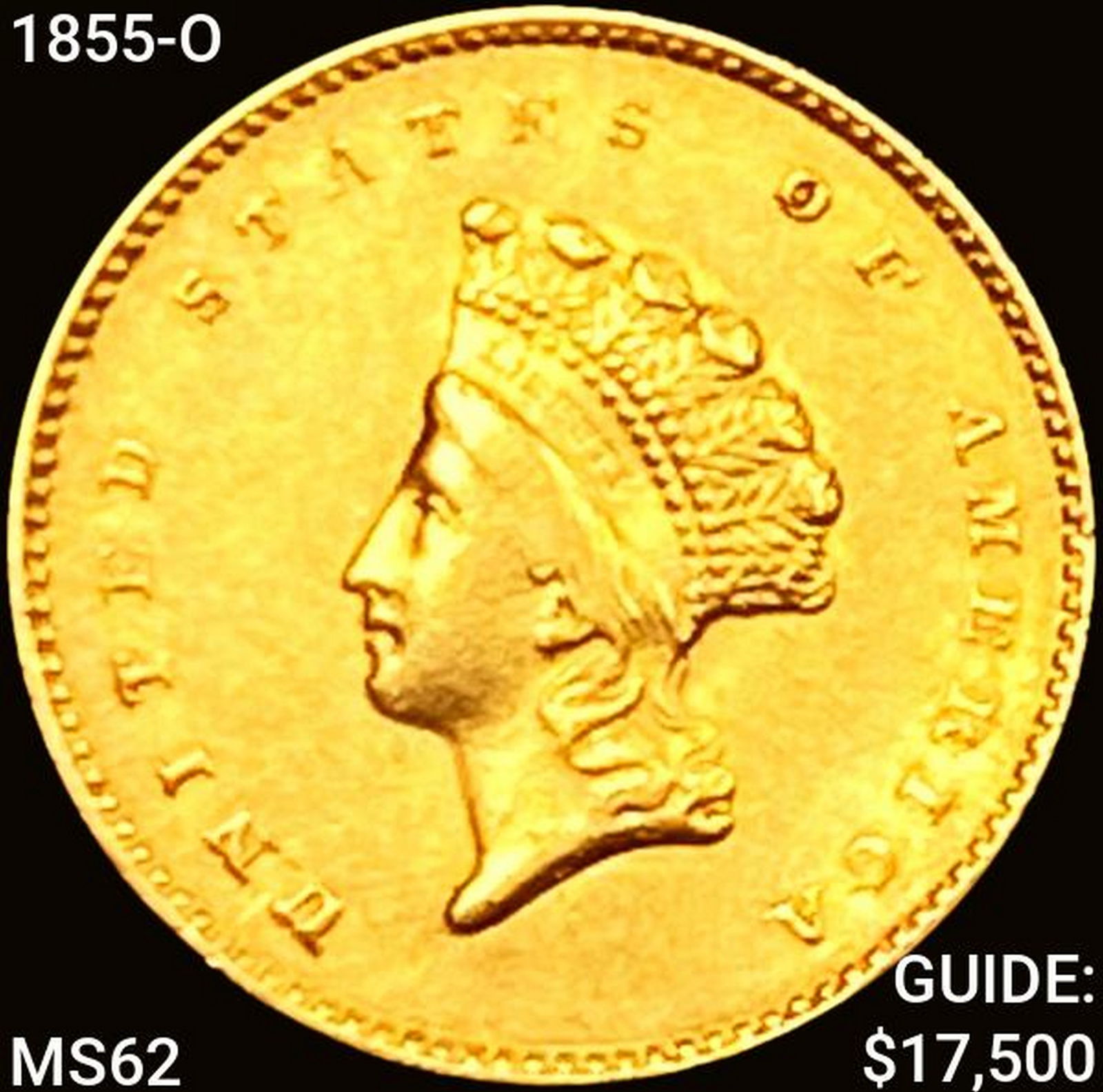 1855-O Rare Gold Dollar UNCIRCULATED (1 of 2)