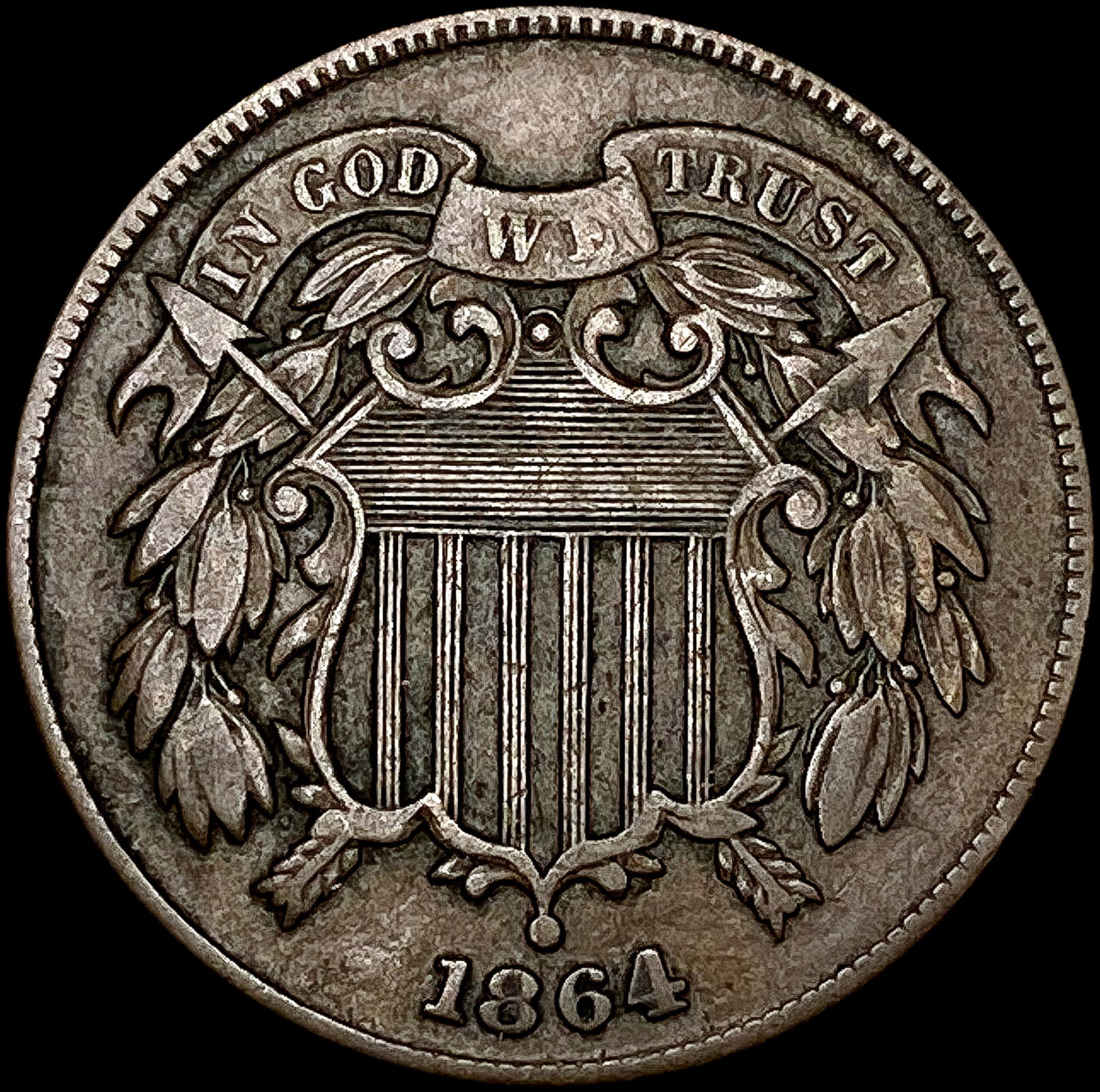 1864 Two Cent Piece NEARLY UNCIRCULATED (1 of 2)