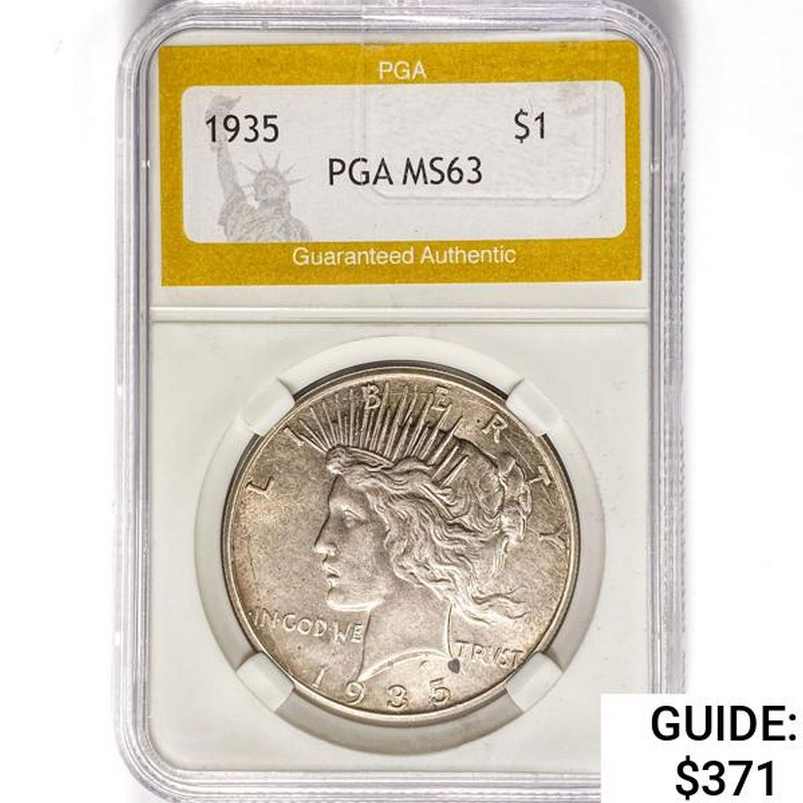 1935 Silver Peace Dollar PGA MS63 (1 of 2)