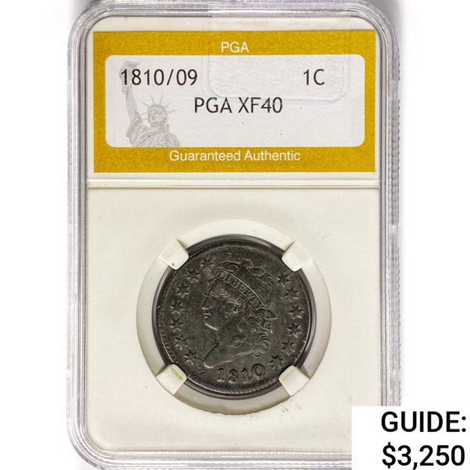 1810/09 Classic Head Large Cent PGA XF40 (1 of 2)