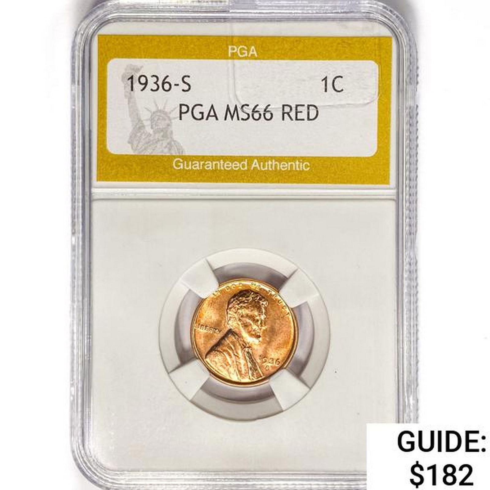 1936-S Wheat Cent PGA MS66 RED (1 of 2)