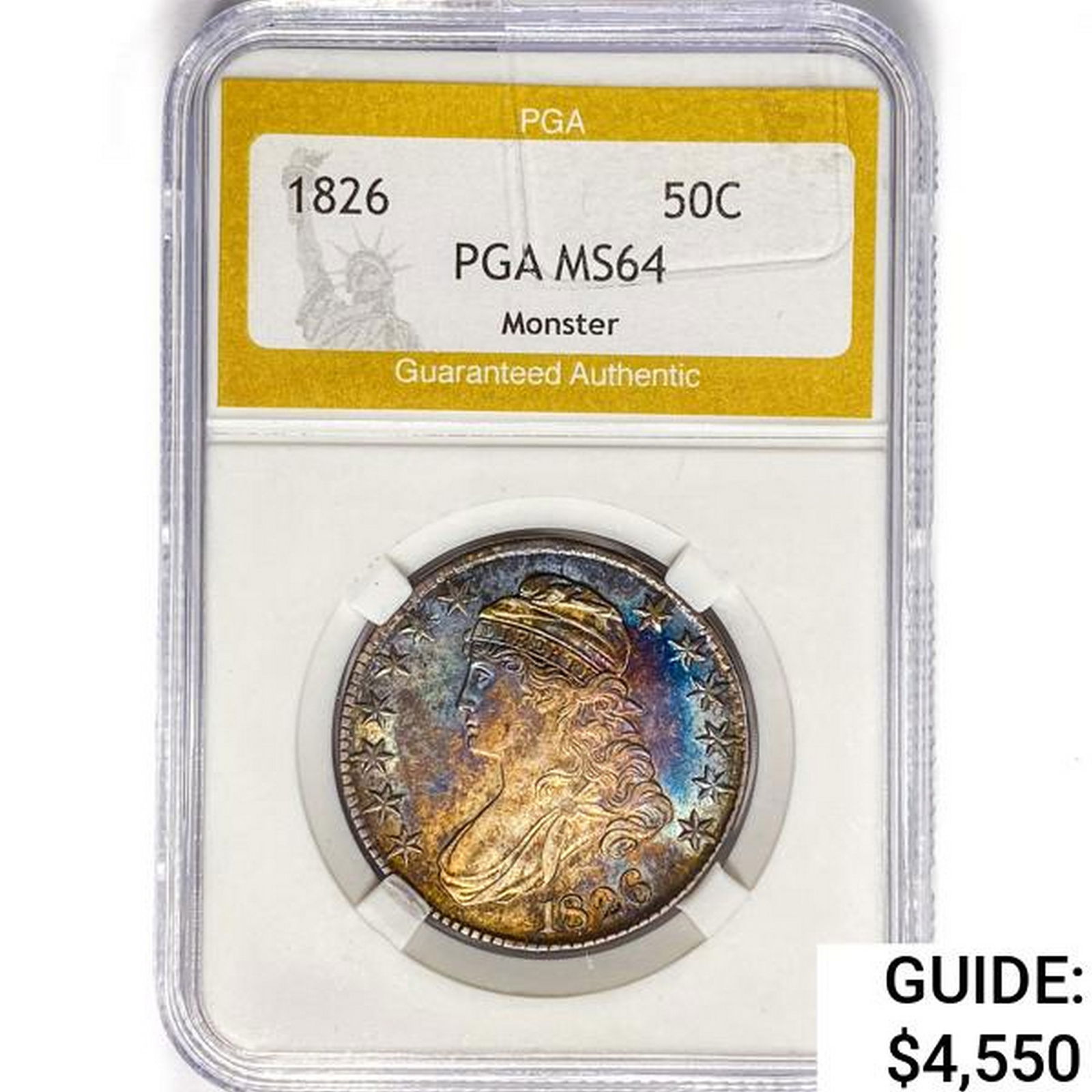 1826 Capped Bust Half Dollar PGA MS64 Monster (1 of 2)