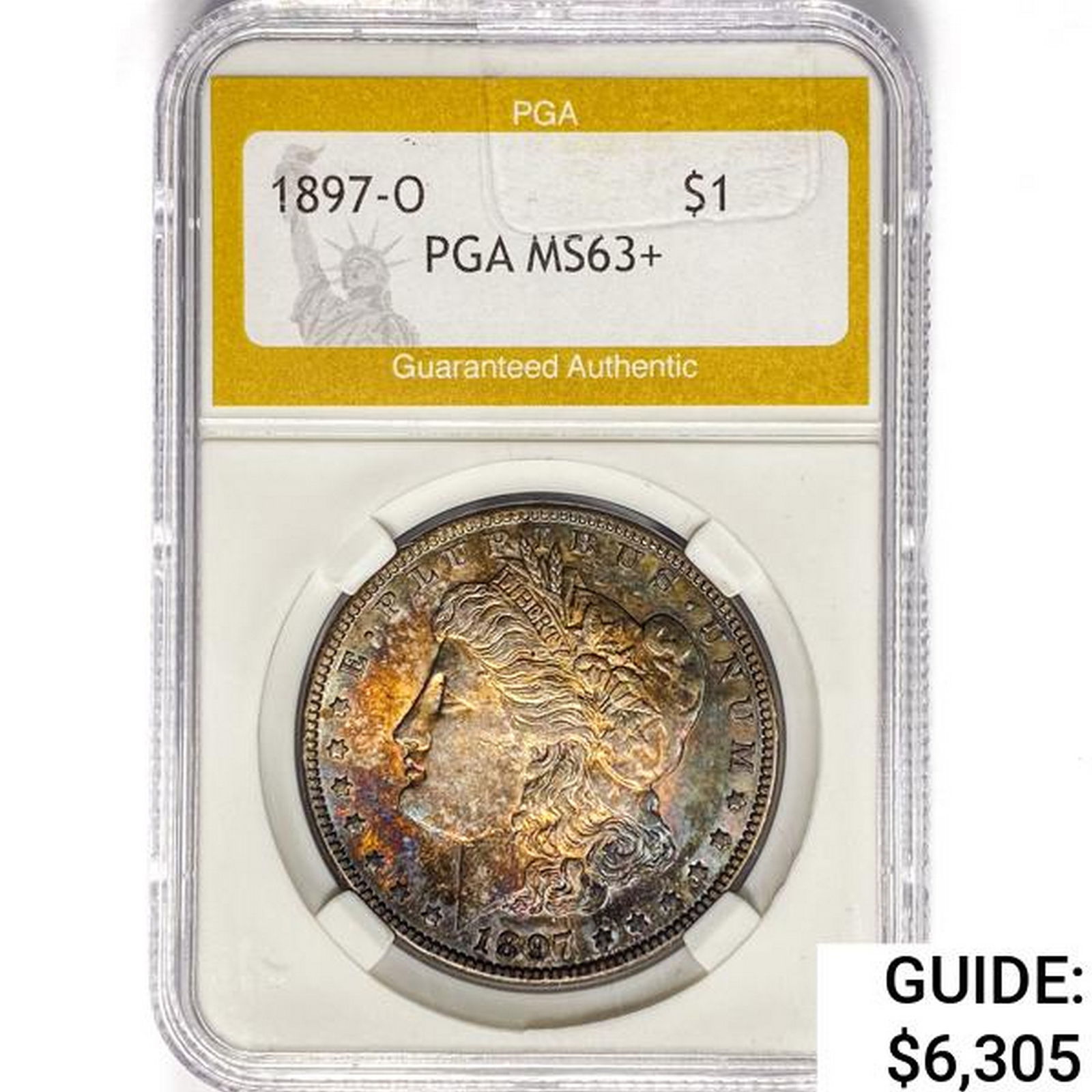 1897-O Morgan Silver Dollar PGA MS63+ (1 of 2)