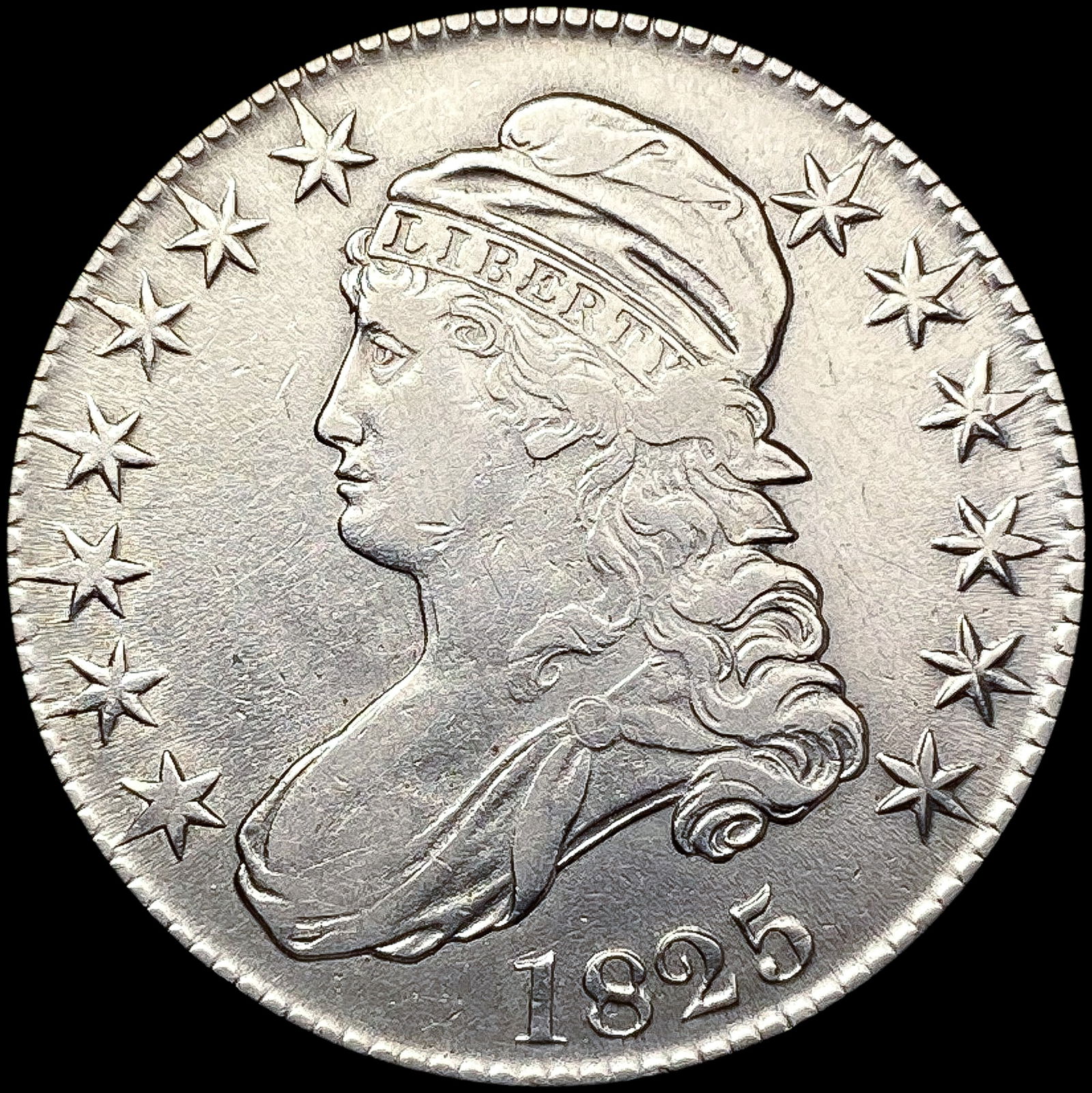 1825 Capped Bust Half Dollar CLOSELY UNCIRCULATED (1 of 2)