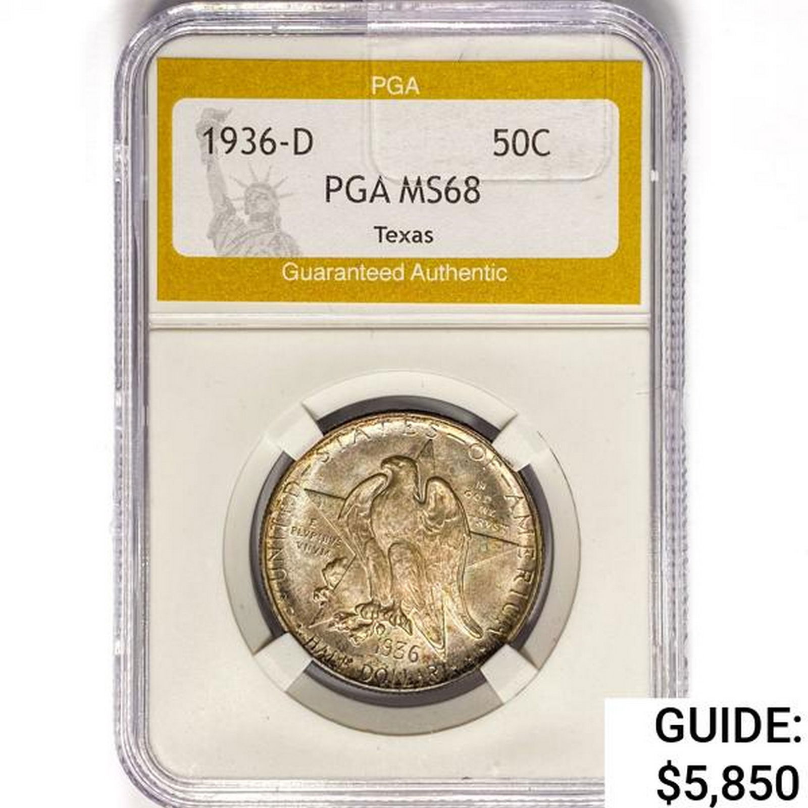 1936-D Texas Half Dollar PGA MS68 (1 of 2)