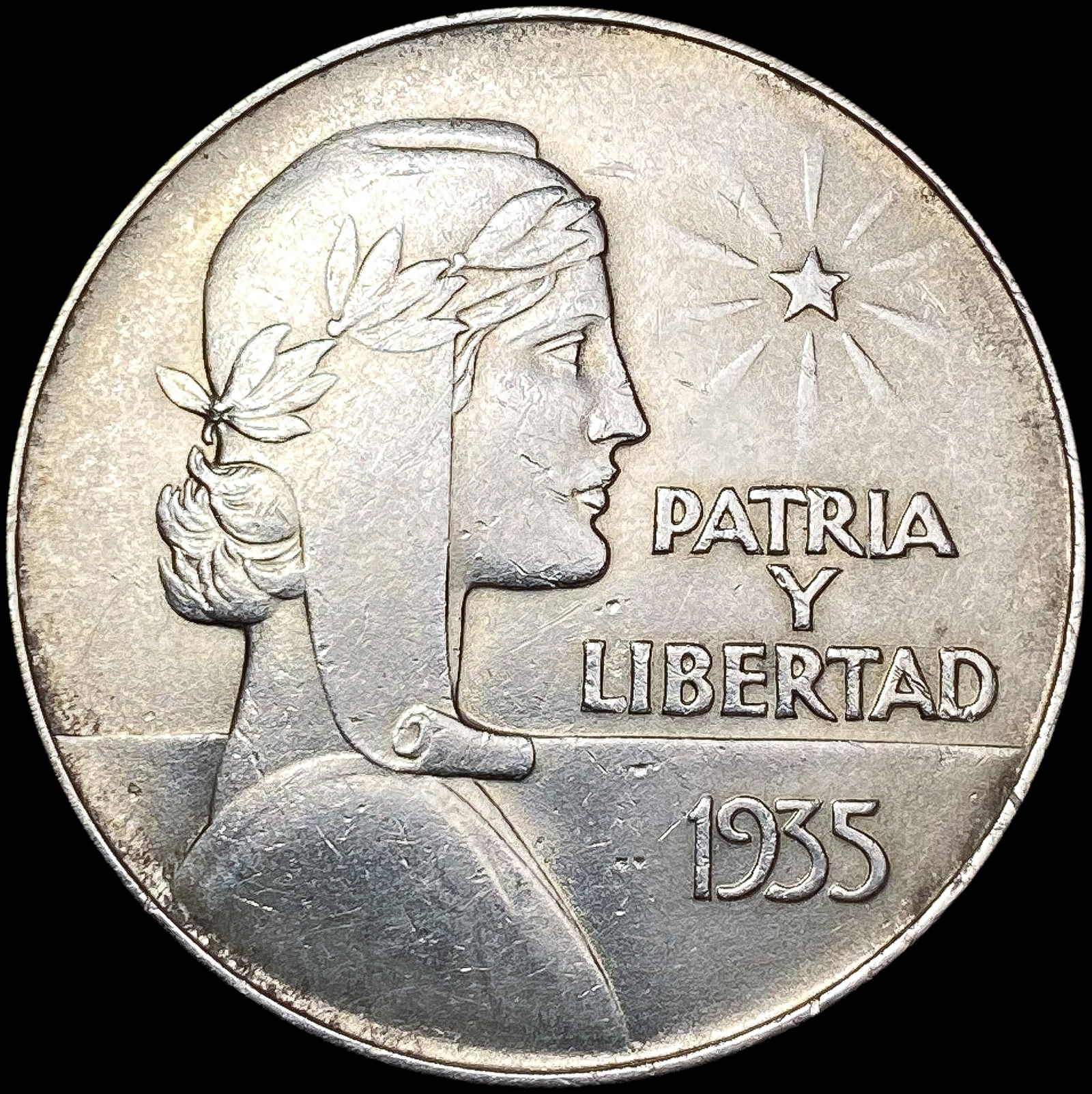1935 Cuba Silver Peso HIGH GRADE (1 of 2)
