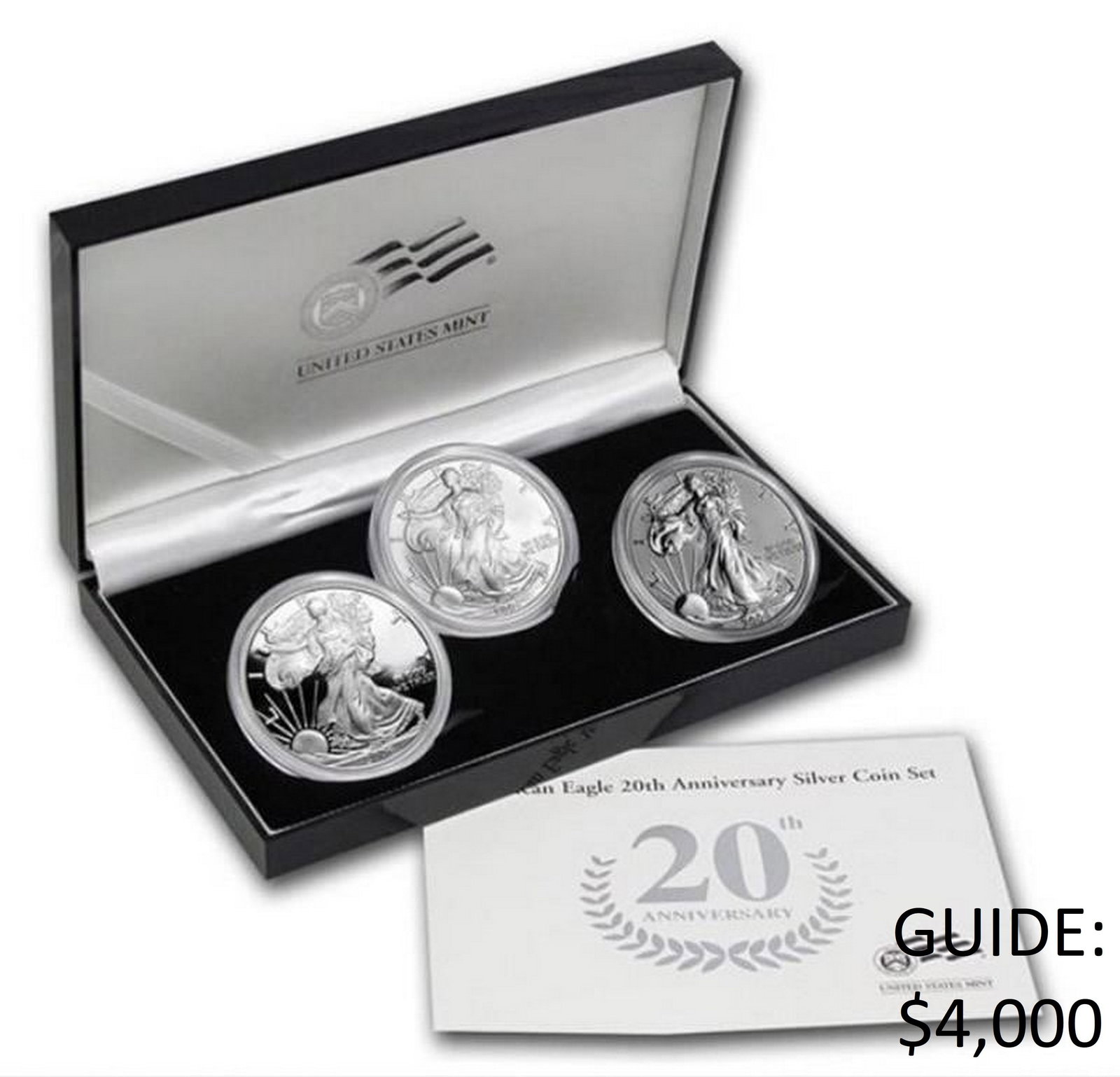 2006-W 20th Ann ASE 3 Coin Silver Set GEM OGP: 2006-W 20th Ann ASE 3 Coin Silver Set GEM OGP
