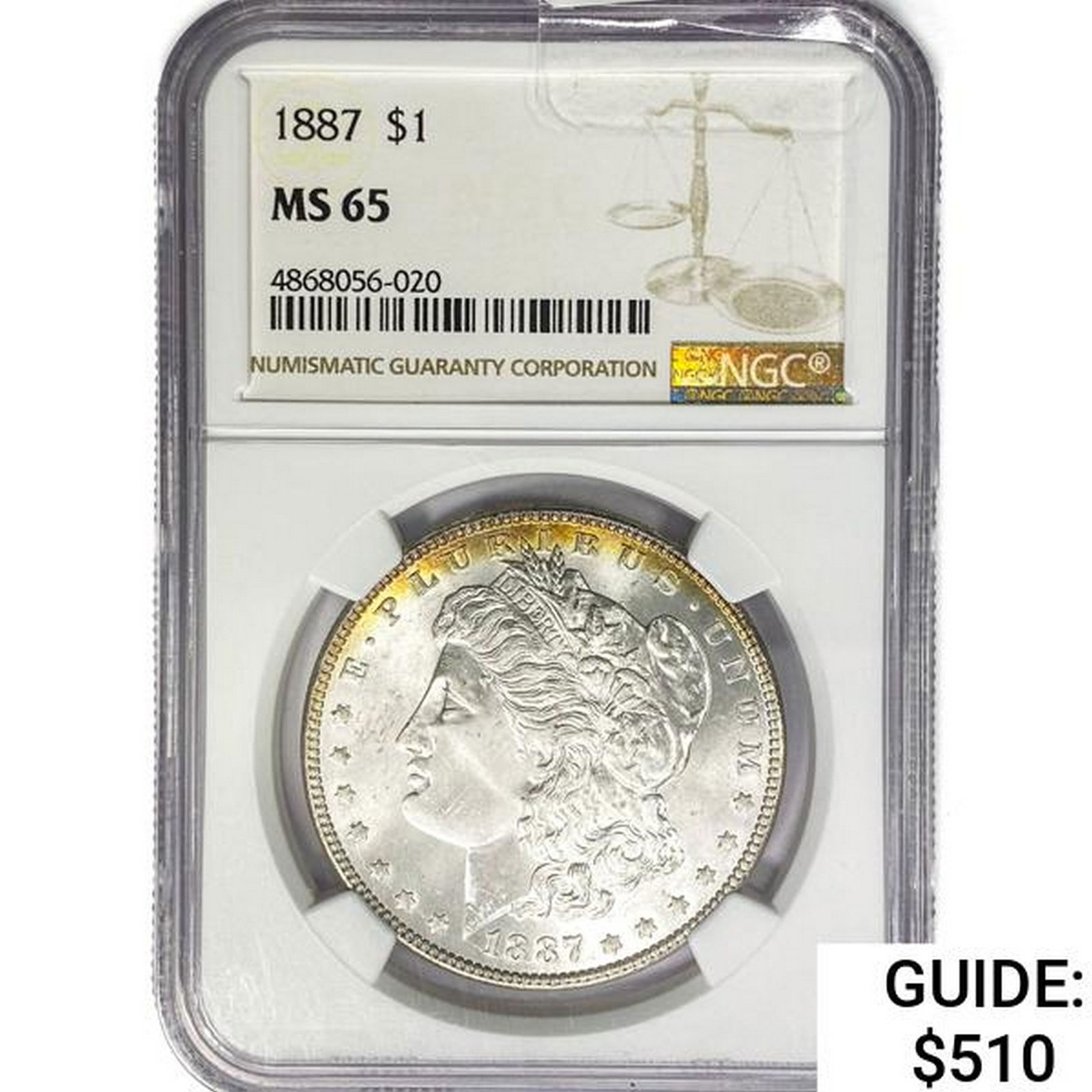 1887 Morgan Silver Dollar NGC MS65 (1 of 2)