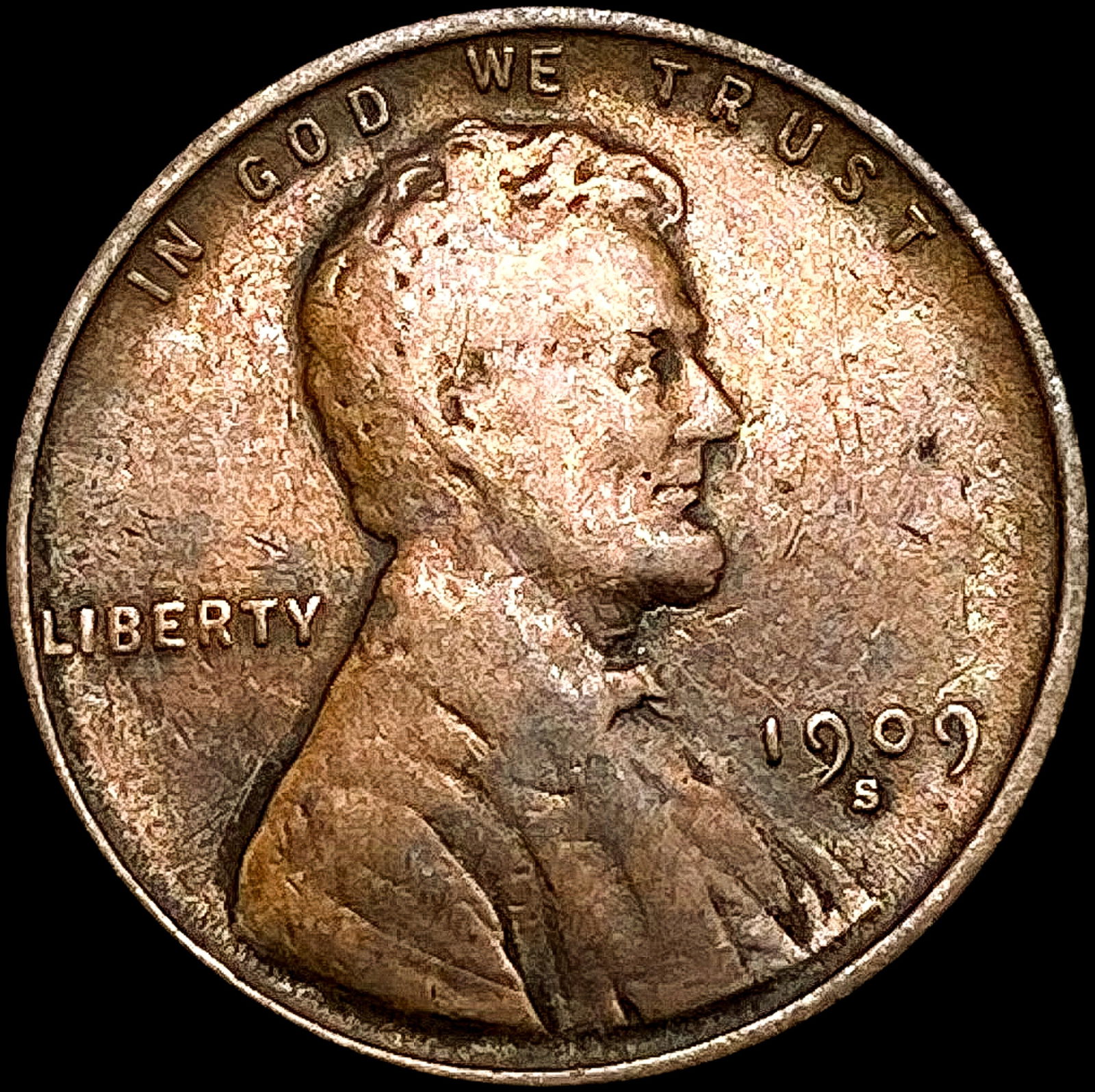 1909-S Wheat Cent LIGHTLY CIRCULATED (1 of 2)