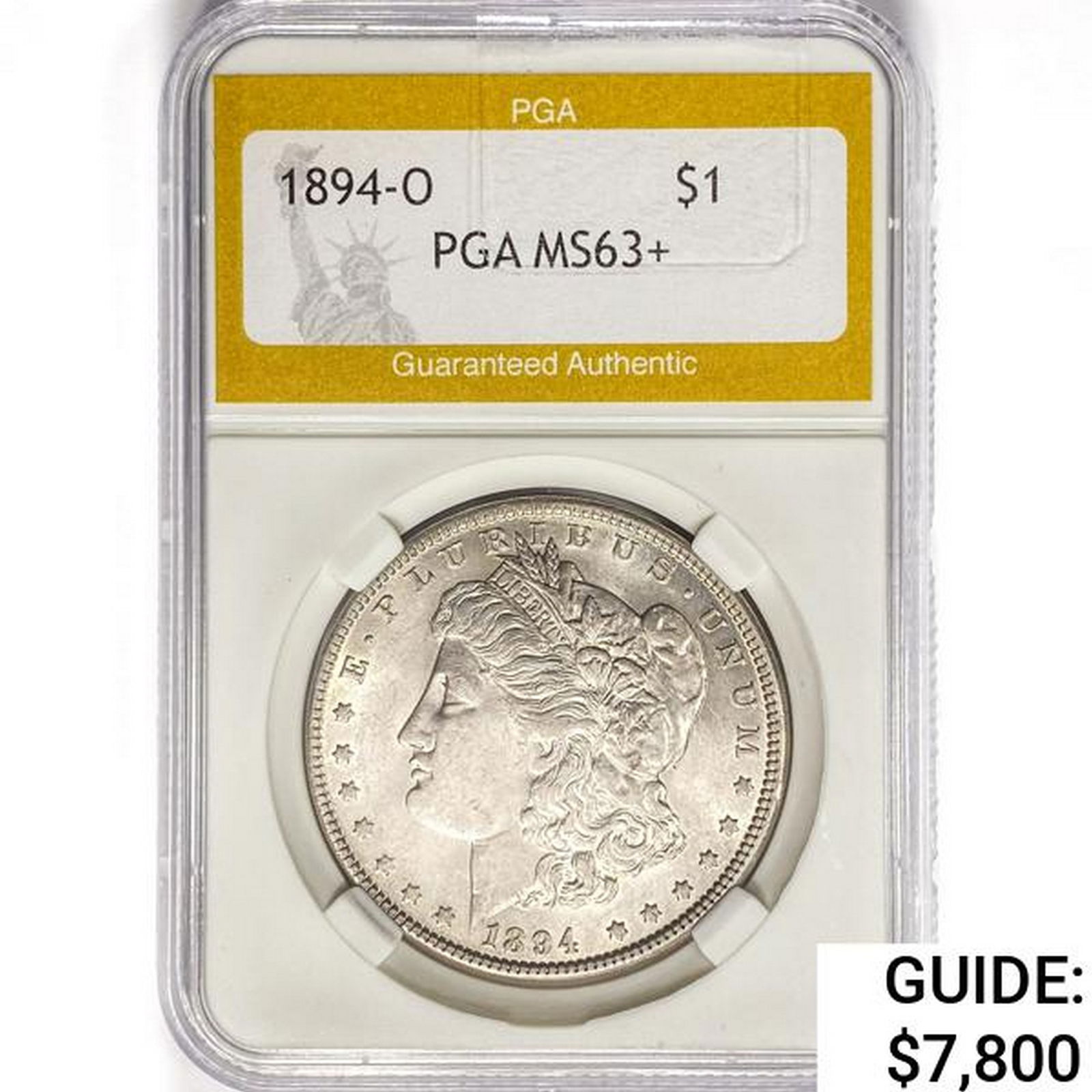 1894-O Morgan Silver Dollar PGA MS63+ (1 of 2)