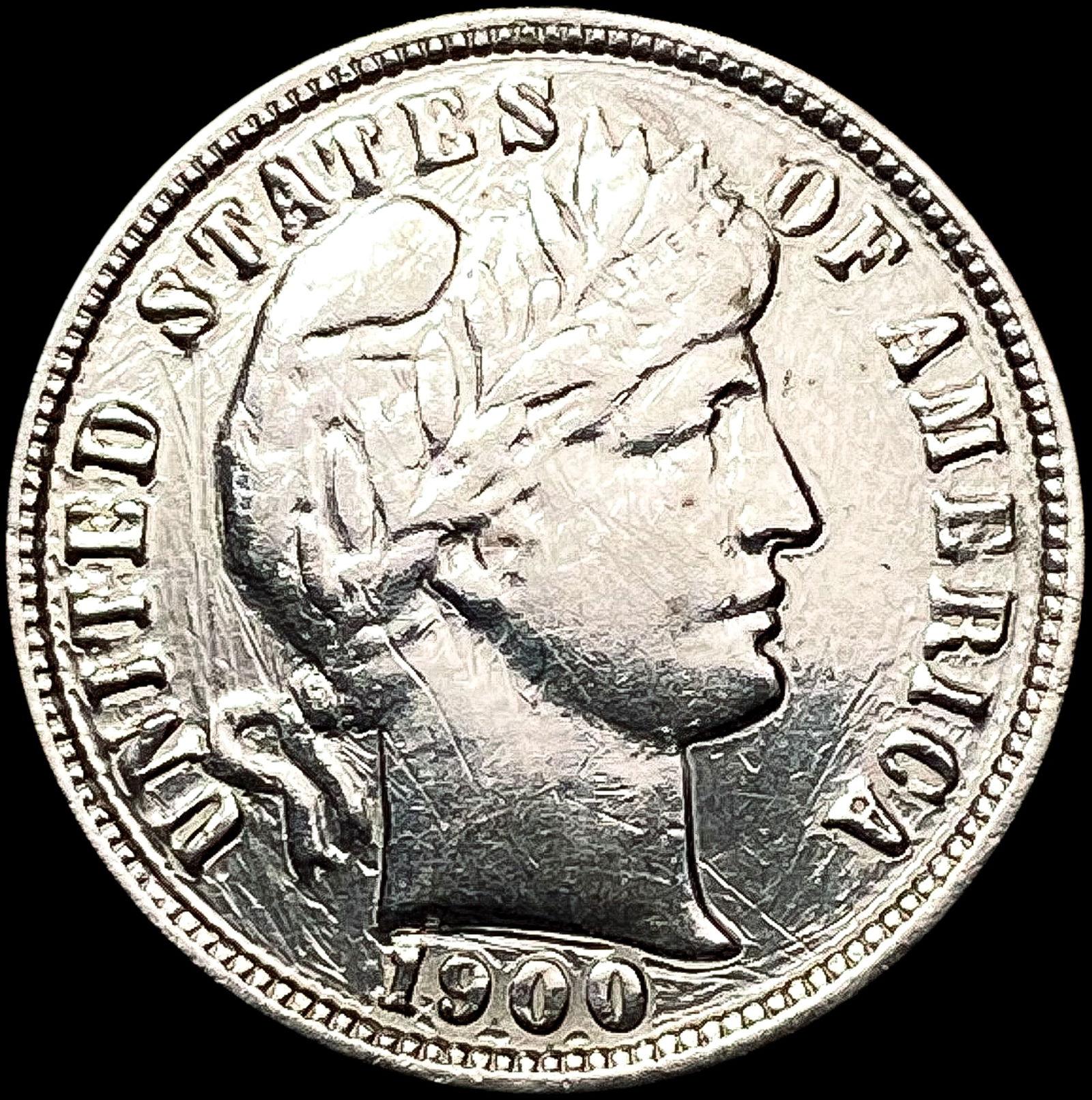 1900-S Barber Dime NEARLY UNCIRCULATED (1 of 2)
