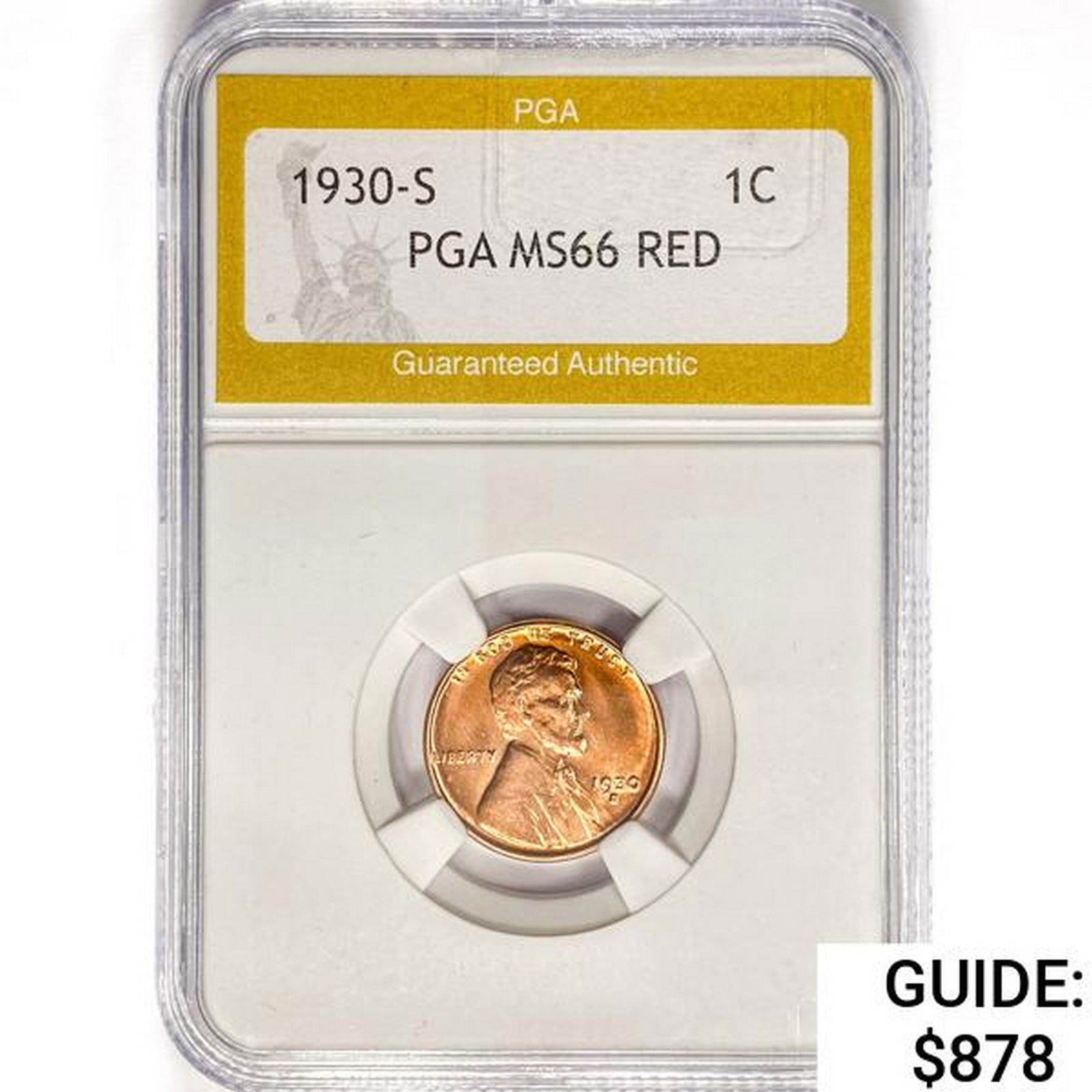 1930-S Wheat Cent PGA MS66 RED (1 of 2)