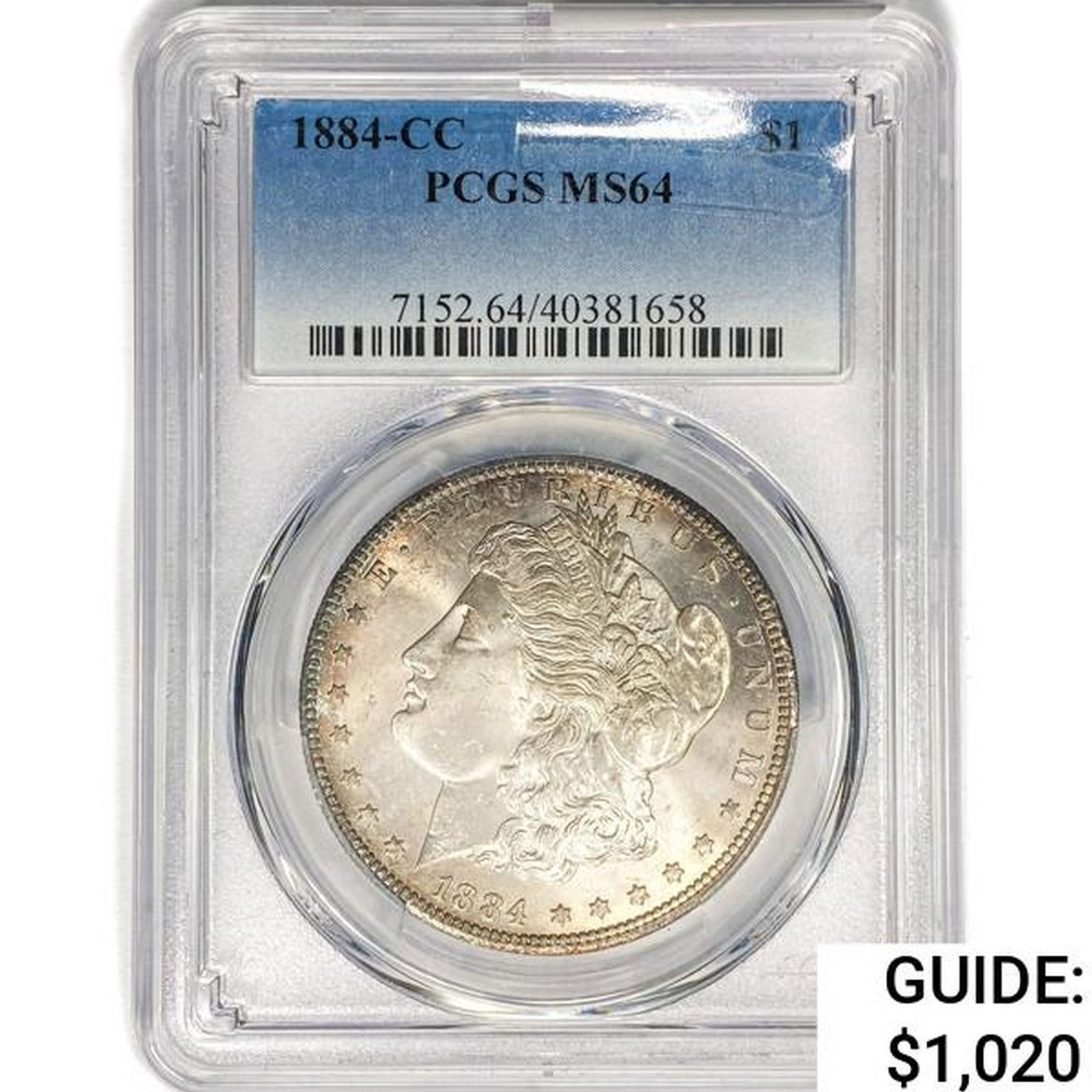 1884-CC Morgan Silver Dollar PCGS MS64 (1 of 2)
