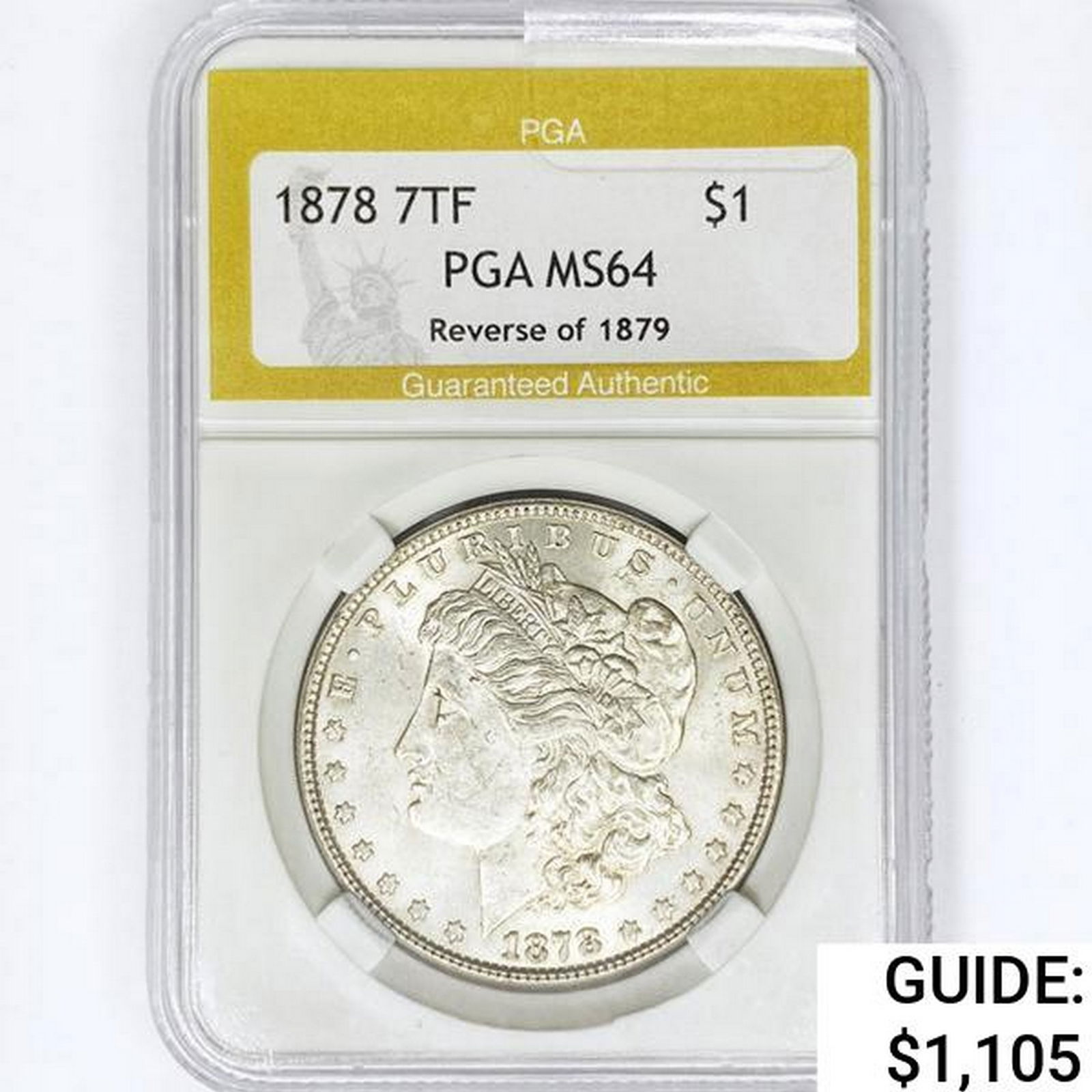 1878 7TF Morgan Silver Dollar PGA MS64 REV 79 (1 of 2)