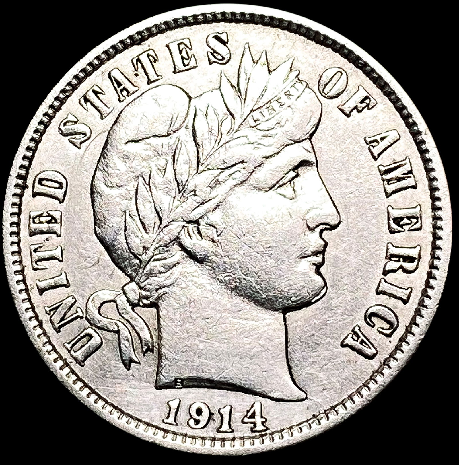 1914-D Barber Dime CLOSELY UNCIRCULATED (1 of 2)