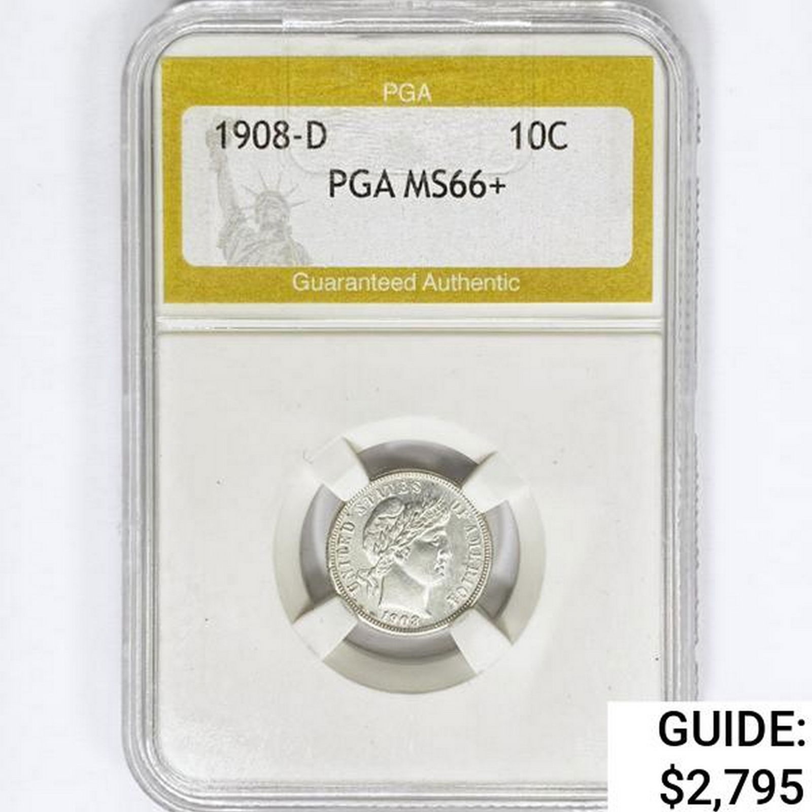 1908-D Barber Dime PGA MS66+ (1 of 2)