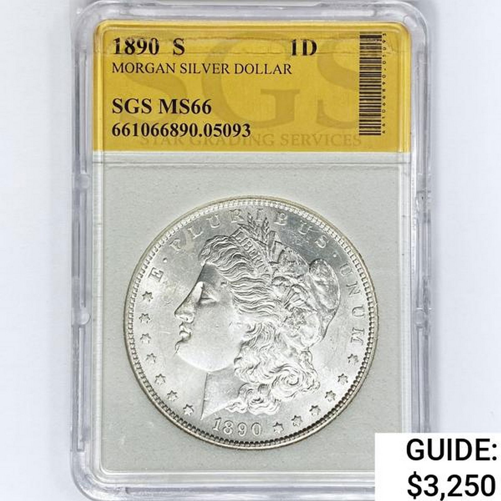 1890-S Morgan Silver Dollar SGS MS66 (1 of 2)