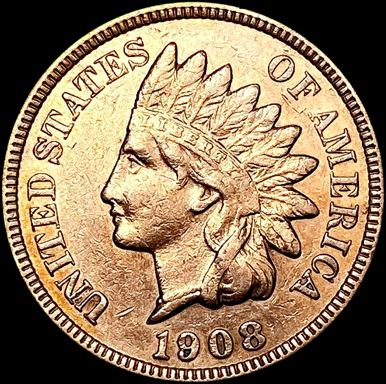 1908-S RED Indian Head Cent CHOICE AU (1 of 2)