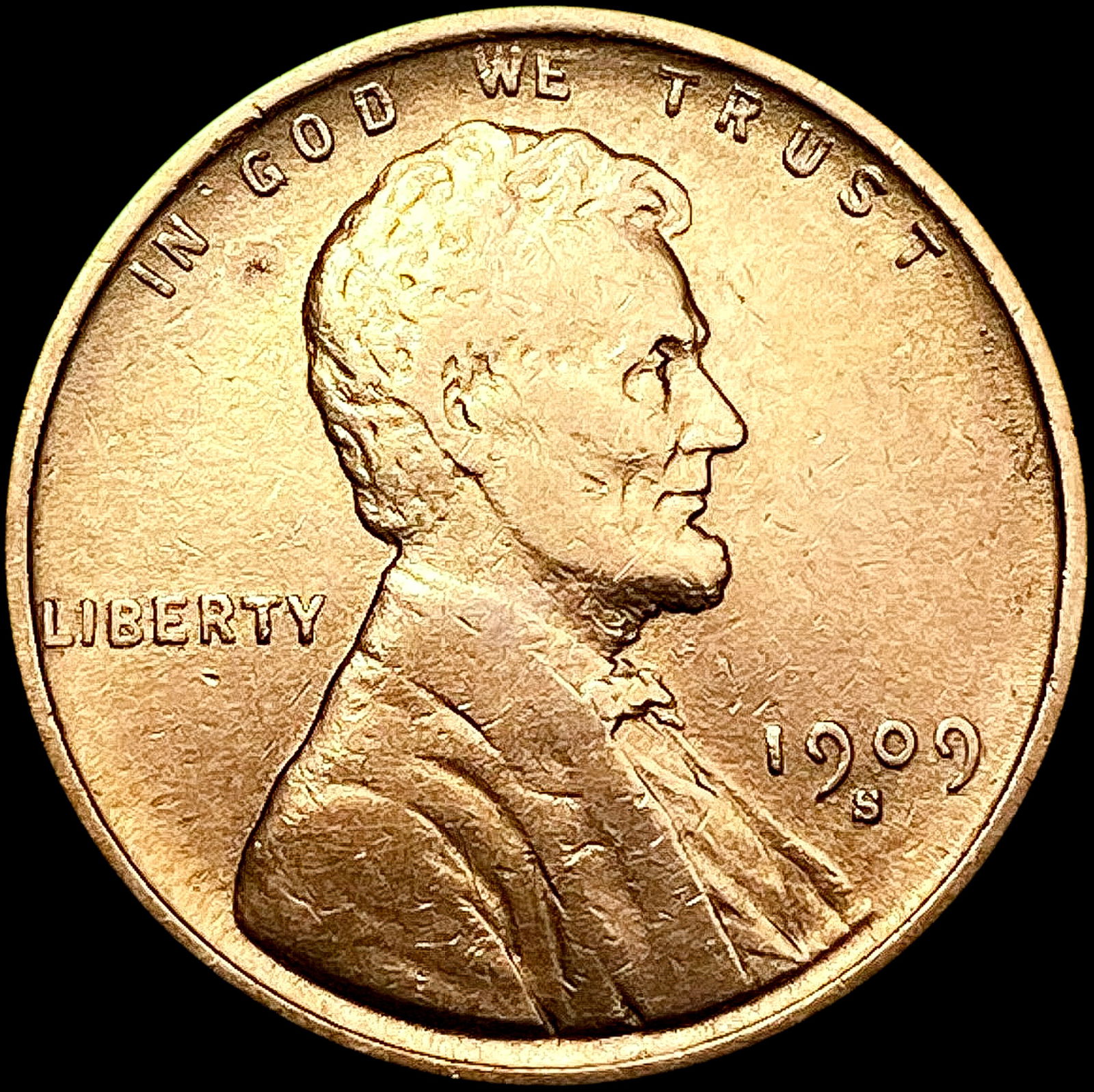 1909-S RED Wheat Cent CHOICE AU (1 of 2)