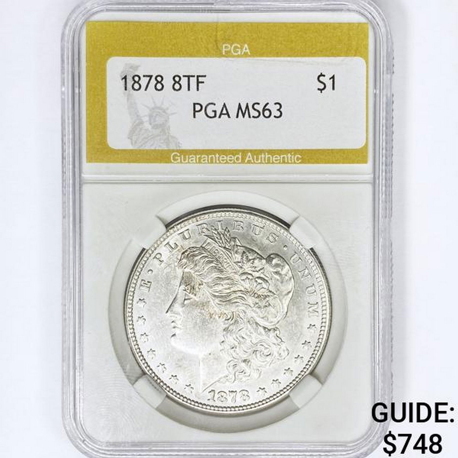 1878 8TF Morgan Silver Dollar PGA MS63 (1 of 2)