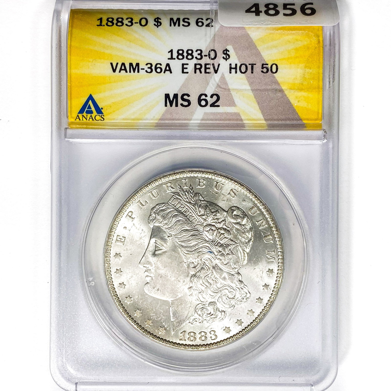 1883-O Morgan SILV $1 ANACS MS62 VAM-36A E REV: 1883-O Morgan SILV $1 ANACS MS62 VAM-36A E REV