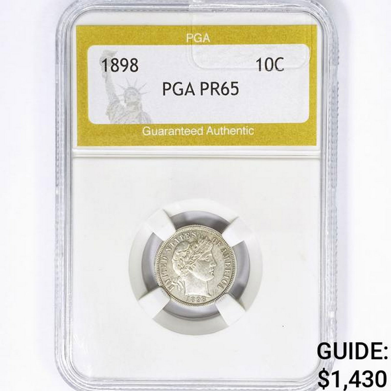 1898 Barber Dime PGA PR65 (1 of 2)