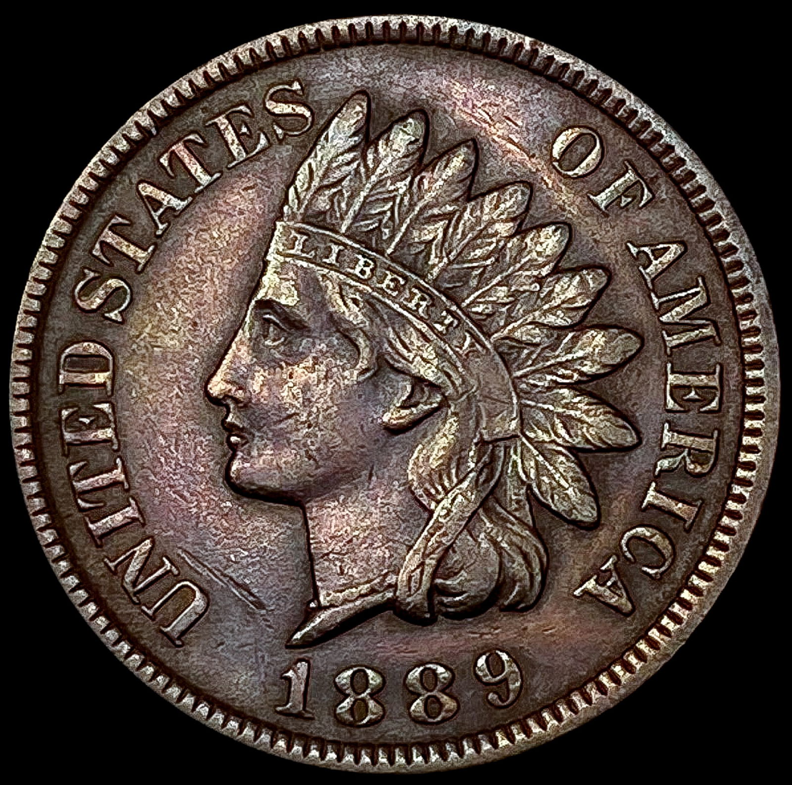 1889 Indian Head Cent CLOSELY UNCIRCULATED (1 of 2)