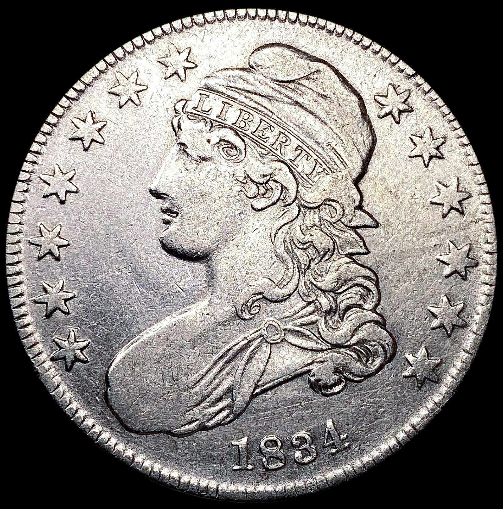 1834 Capped Bust Half Dollar LIGHTLY CIRCULATED (1 of 2)