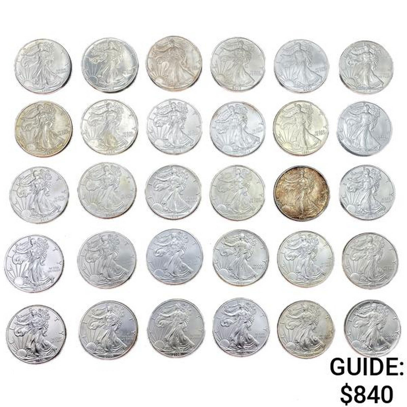 1987-2022 American Silver Eagle (30 Coins) (1 of 2)