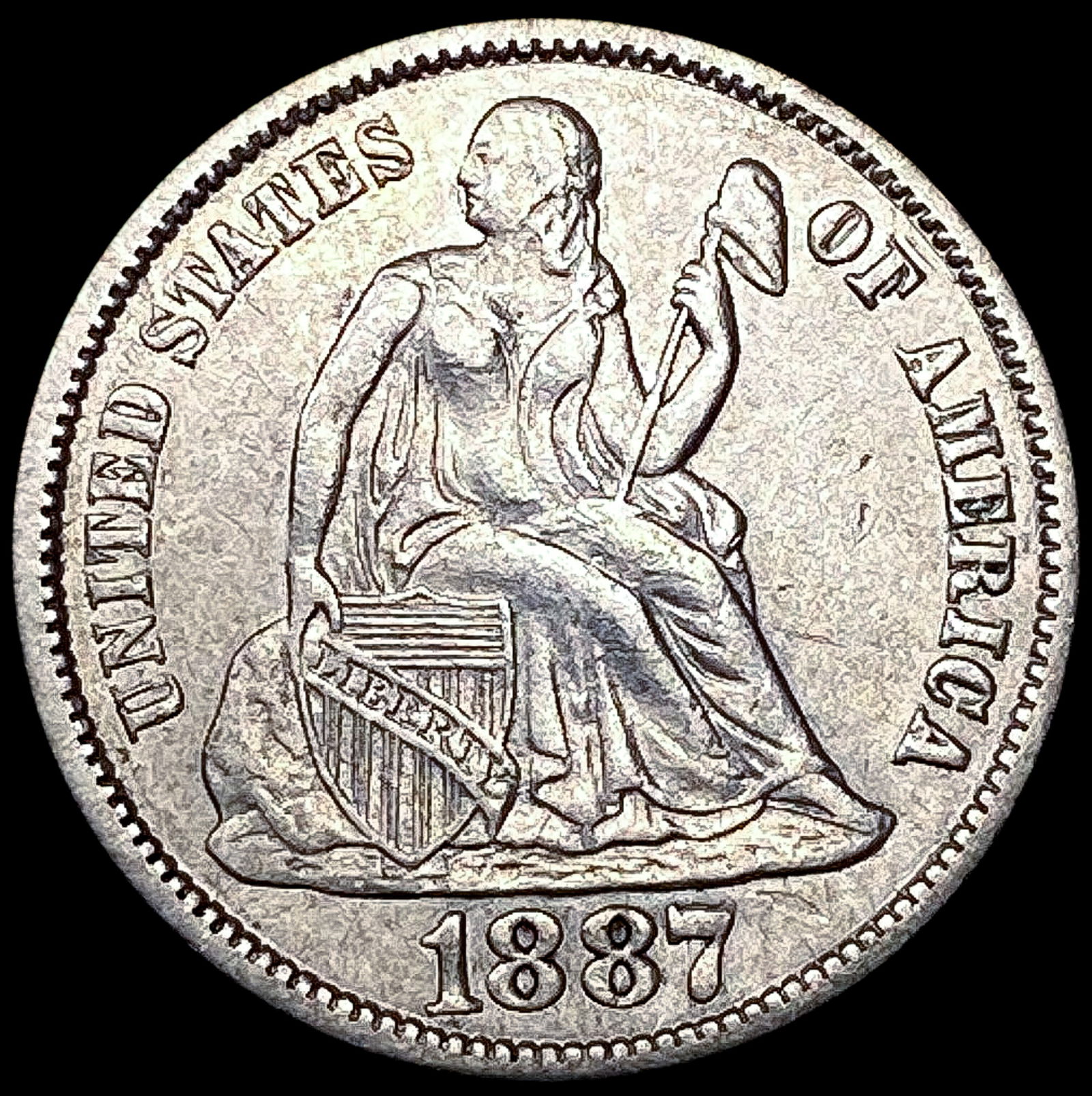 1887-S Seated Liberty Dime UNCIRCULATED (1 of 2)