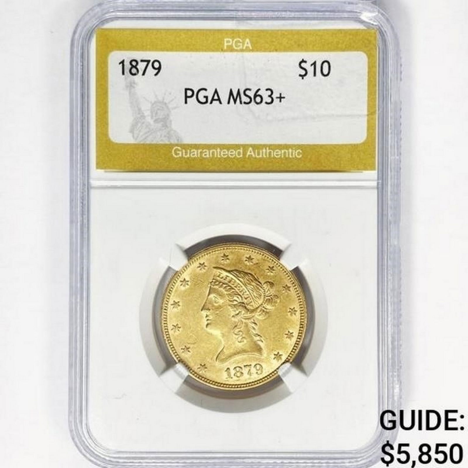 1879 $10 Gold Eagle PGA MS63+ (1 of 2)