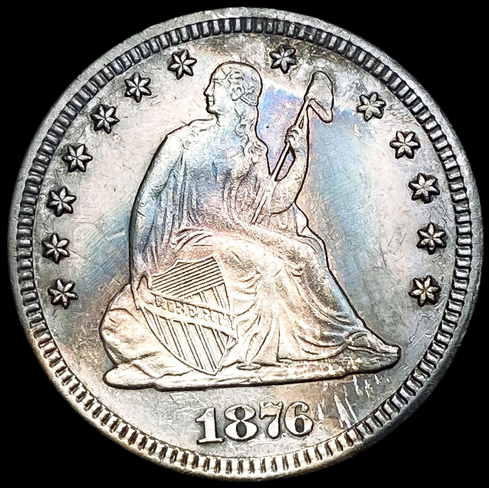 1876-CC Seated Liberty Quarter UNCIRCULATED (1 of 2)