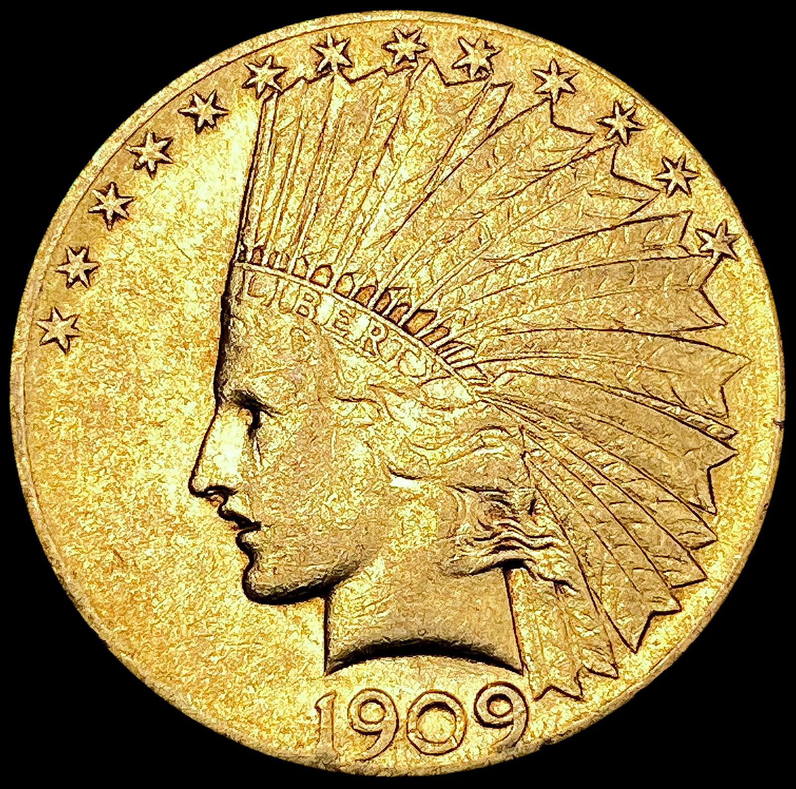 1909 $10 Gold Eagle CLOSELY UNCIRCULATED (1 of 2)