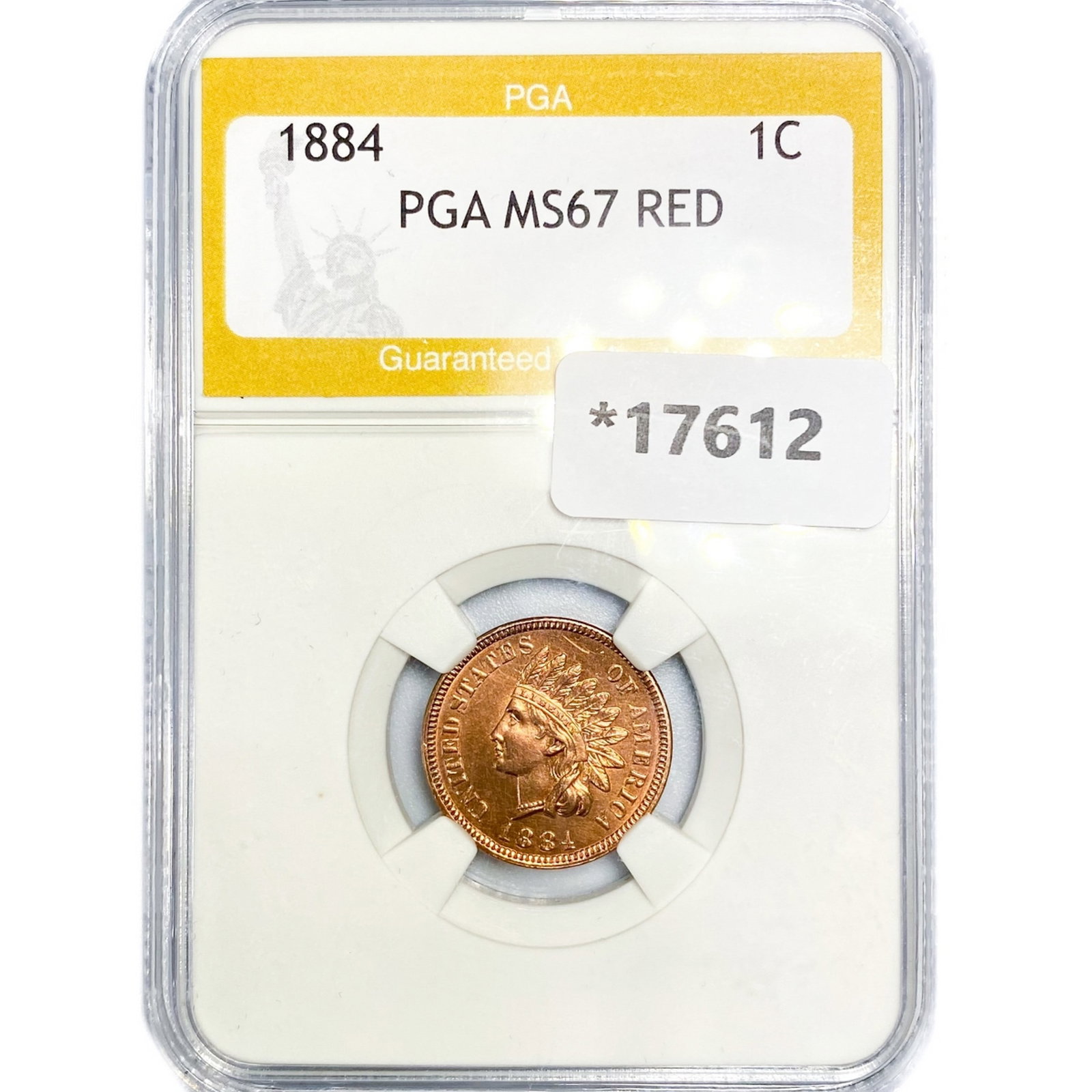 1884 Indian Head Cent PGA MS67 RED (1 of 2)
