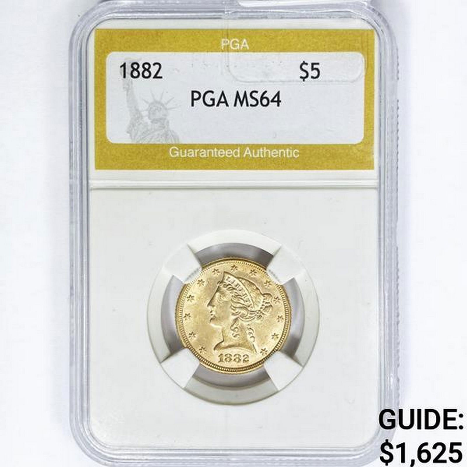 1882 $5 Gold Half Eagle PGA MS64 (1 of 2)