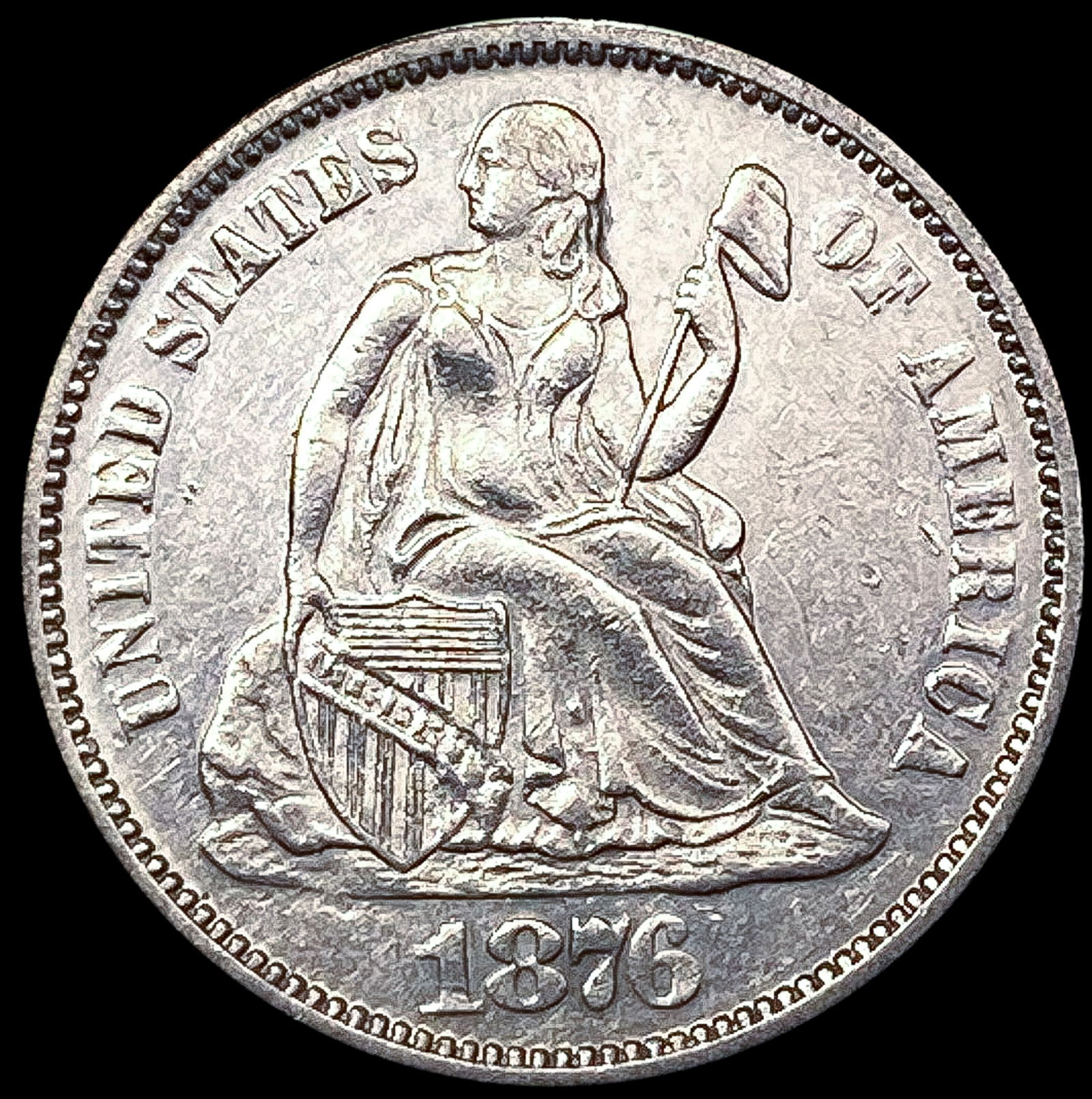 1876 Seated Liberty Dime CLOSELY UNCIRCULATED (1 of 2)