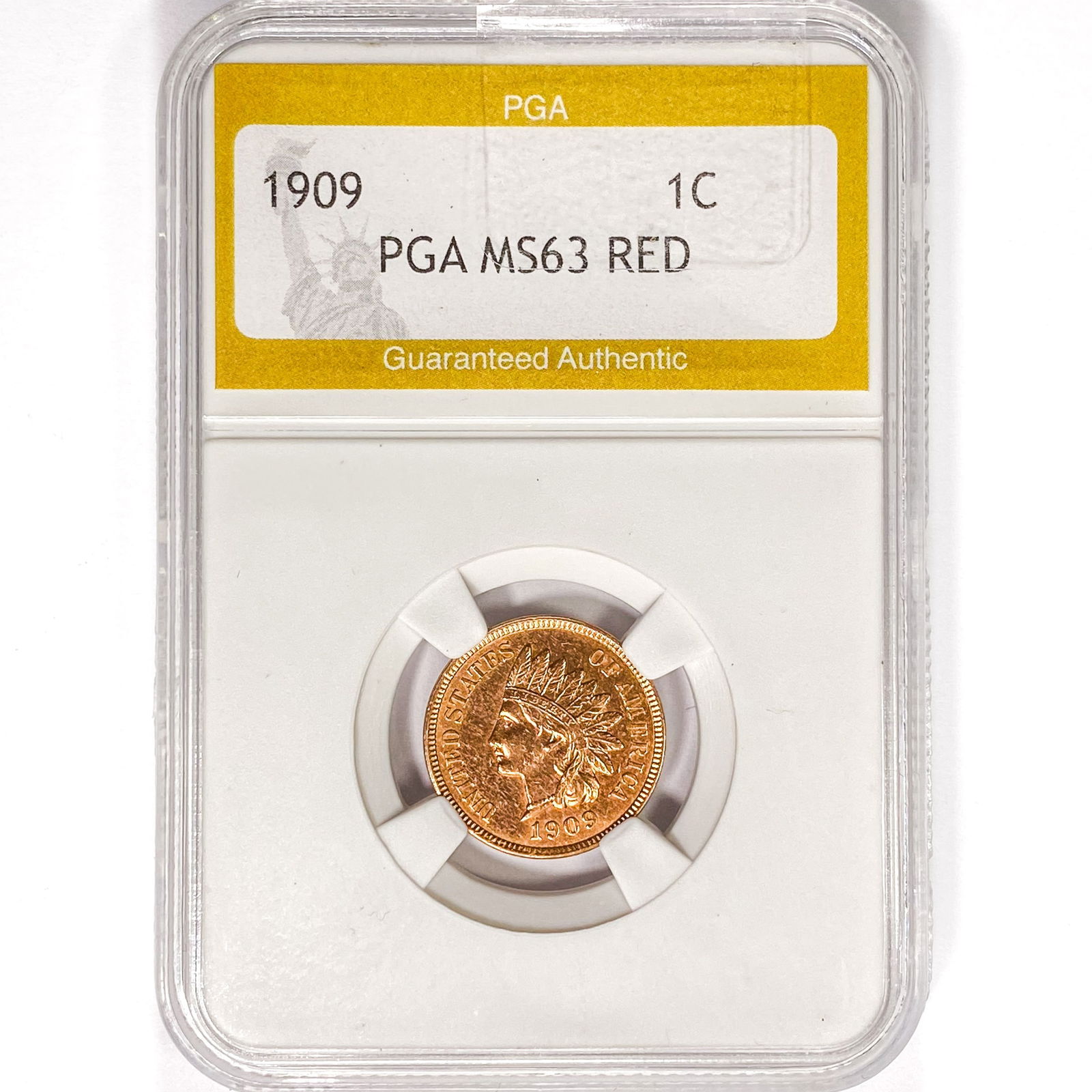 1909 Indian Head Cent PGA MS63 RED (1 of 2)