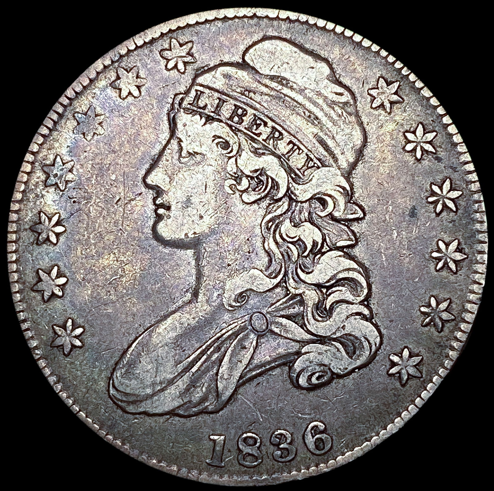 1836 O-123 R1 Capped Bust Half Dollar LIGHTLY CIRC (1 of 2)