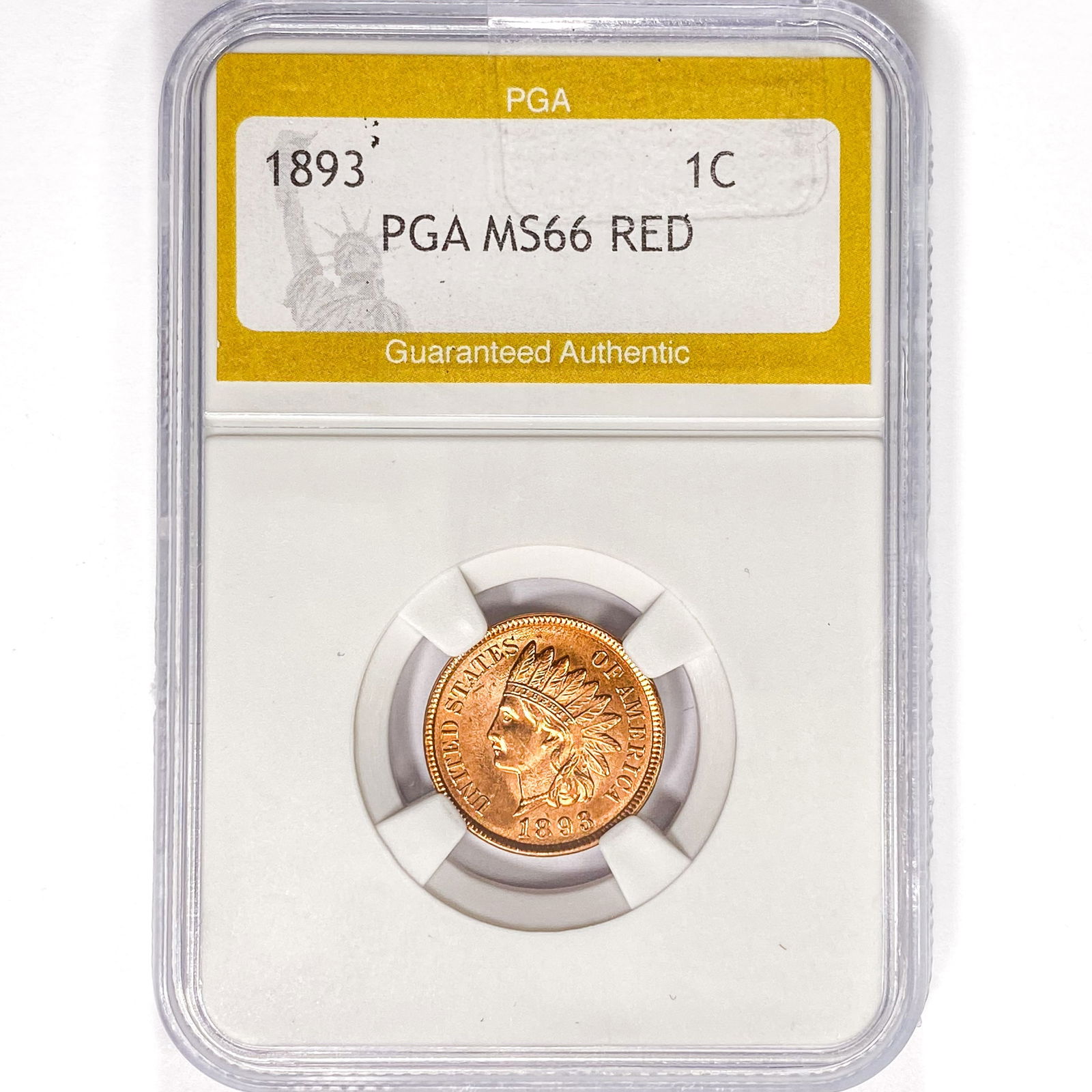 1893 Indian Head Cent PGA MS66 RED (1 of 2)
