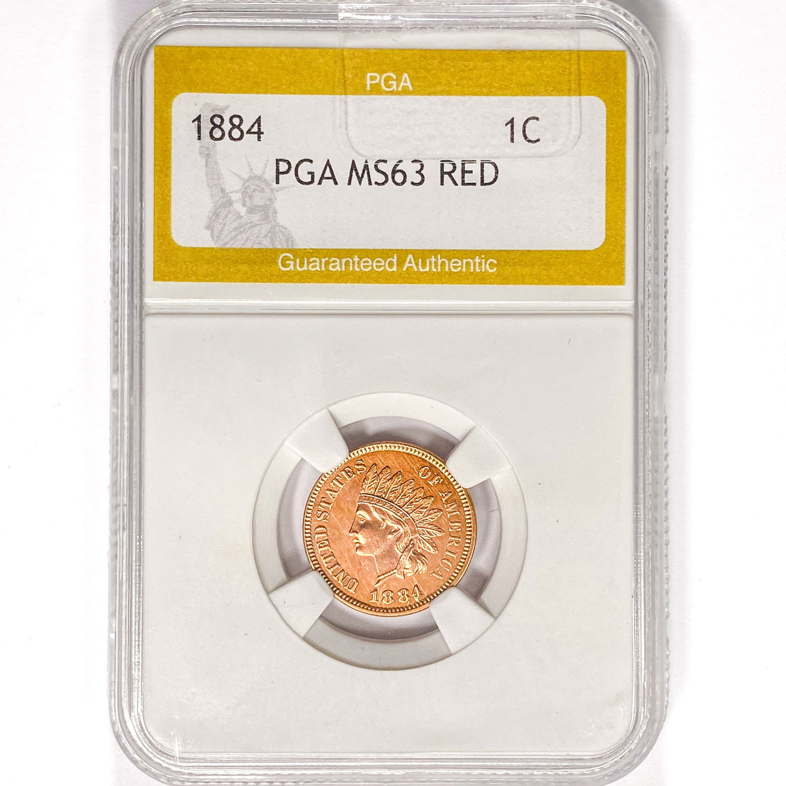 1884 Indian Head Cent PGA MS63 RED (1 of 2)