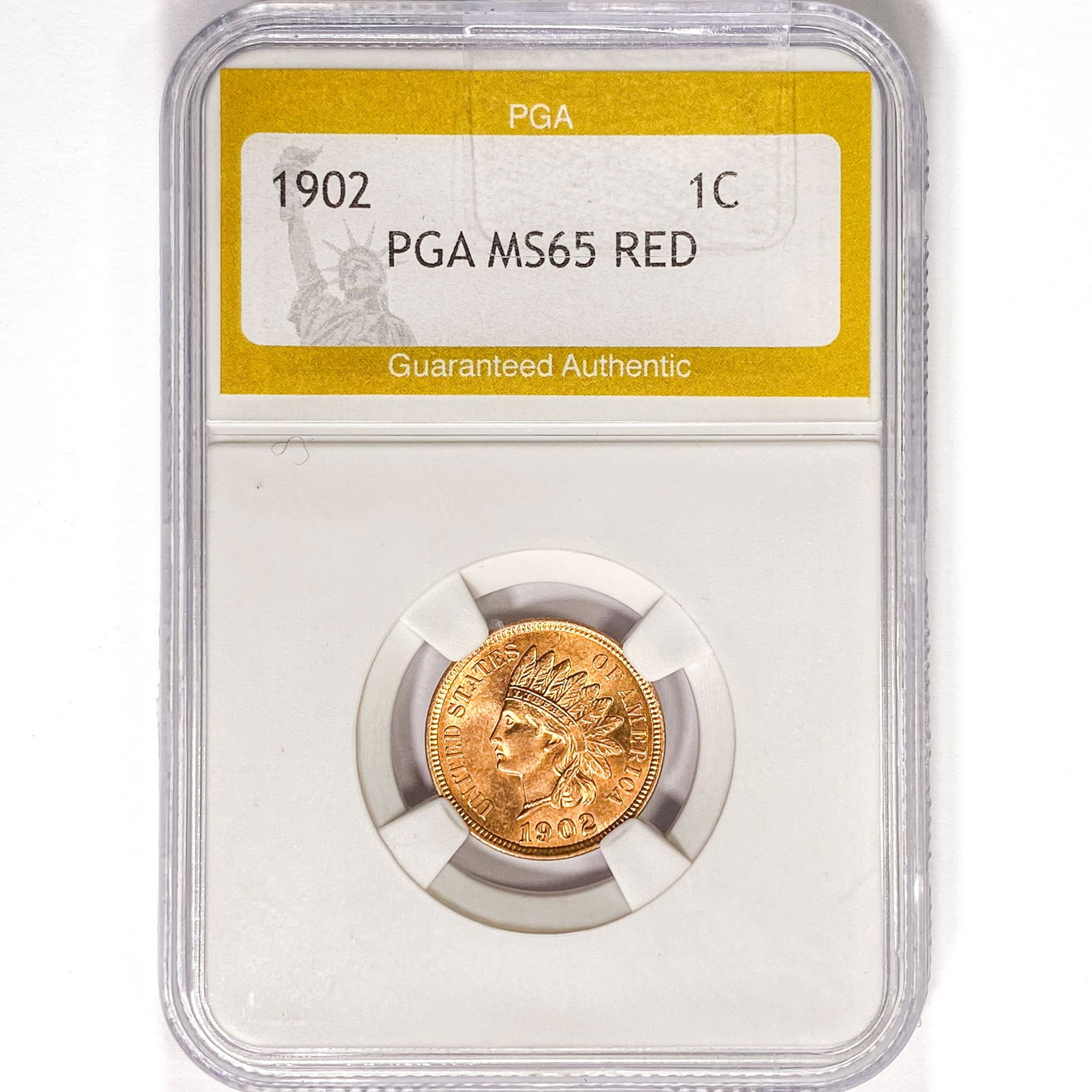 1902 Indian Head Cent PGA MS65 RED (1 of 2)