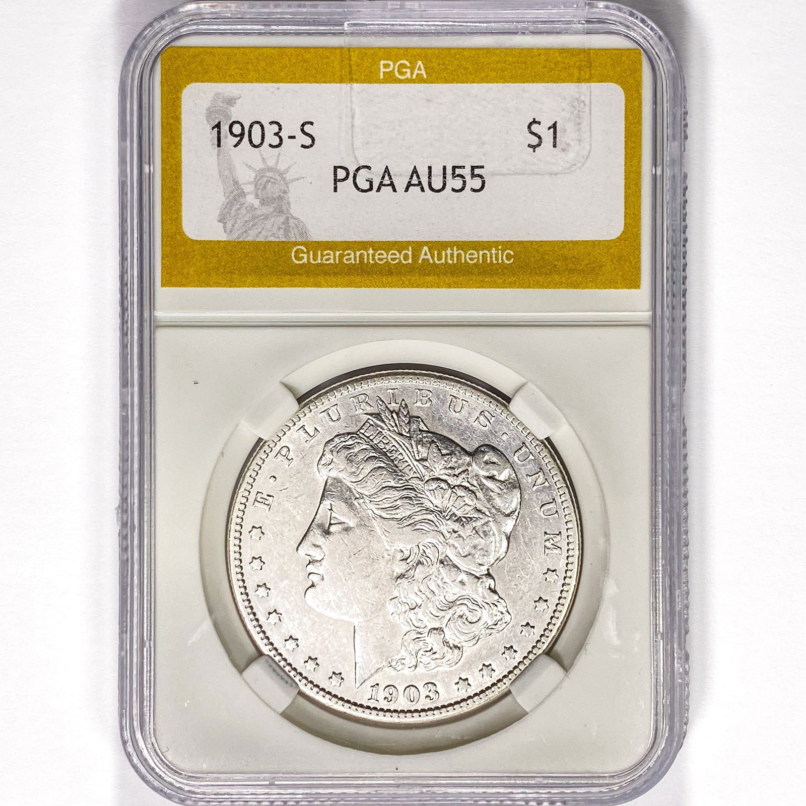 1903-S Morgan Silver Dollar PGA AU55 (1 of 2)