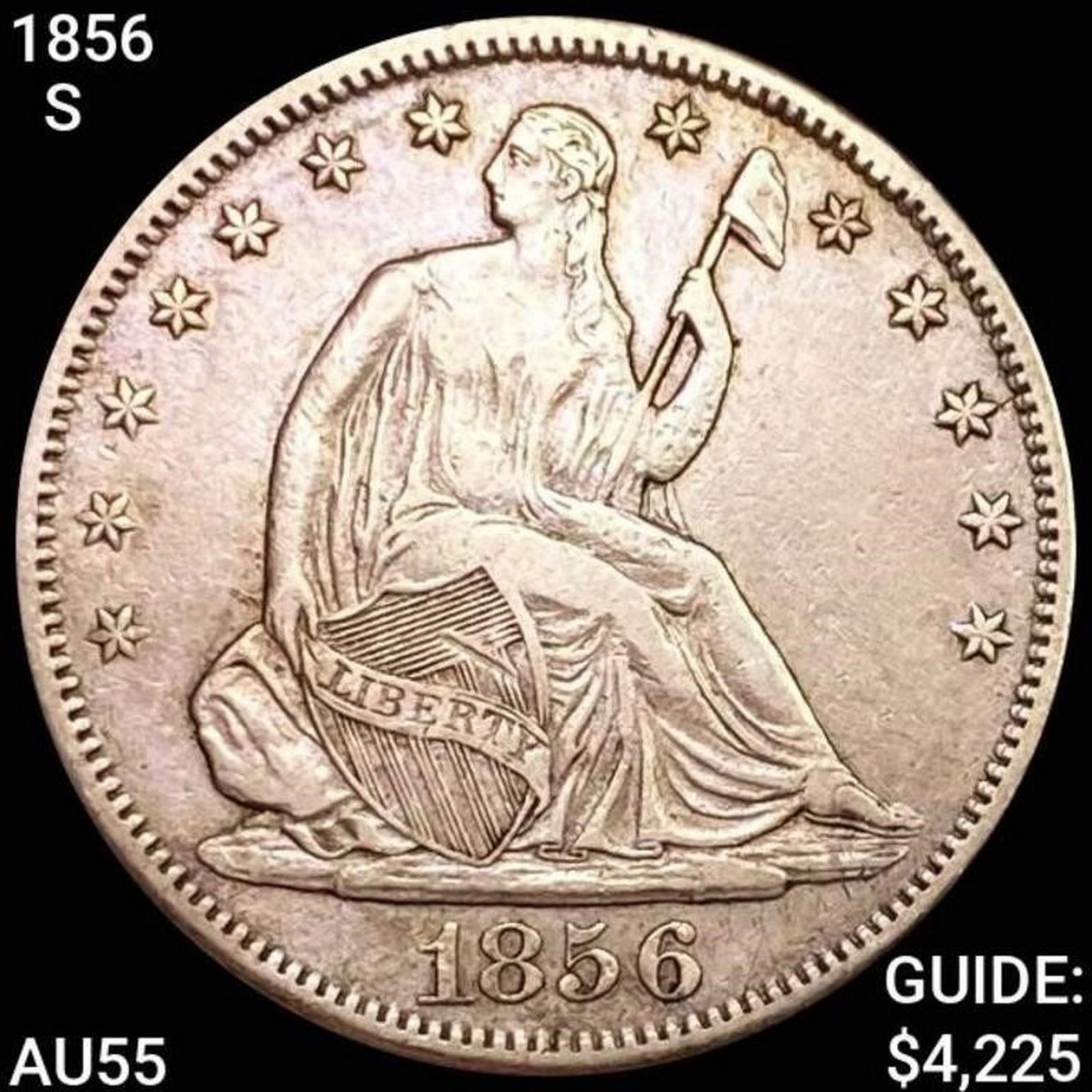1856-S Seated Liberty Half Dollar HIGH GRADE (1 of 2)