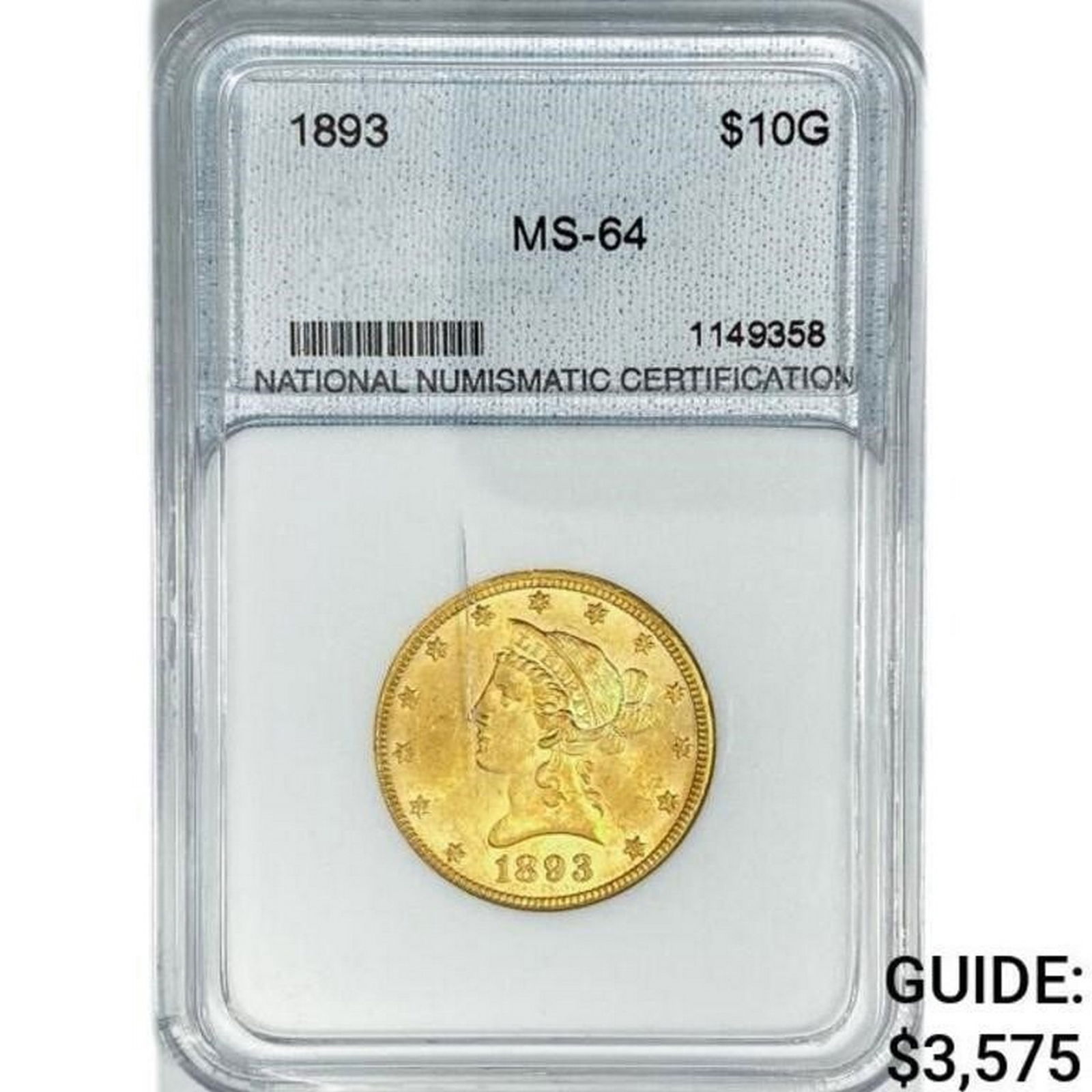 1893 $10 Gold Eagle NNC MS64 (1 of 2)