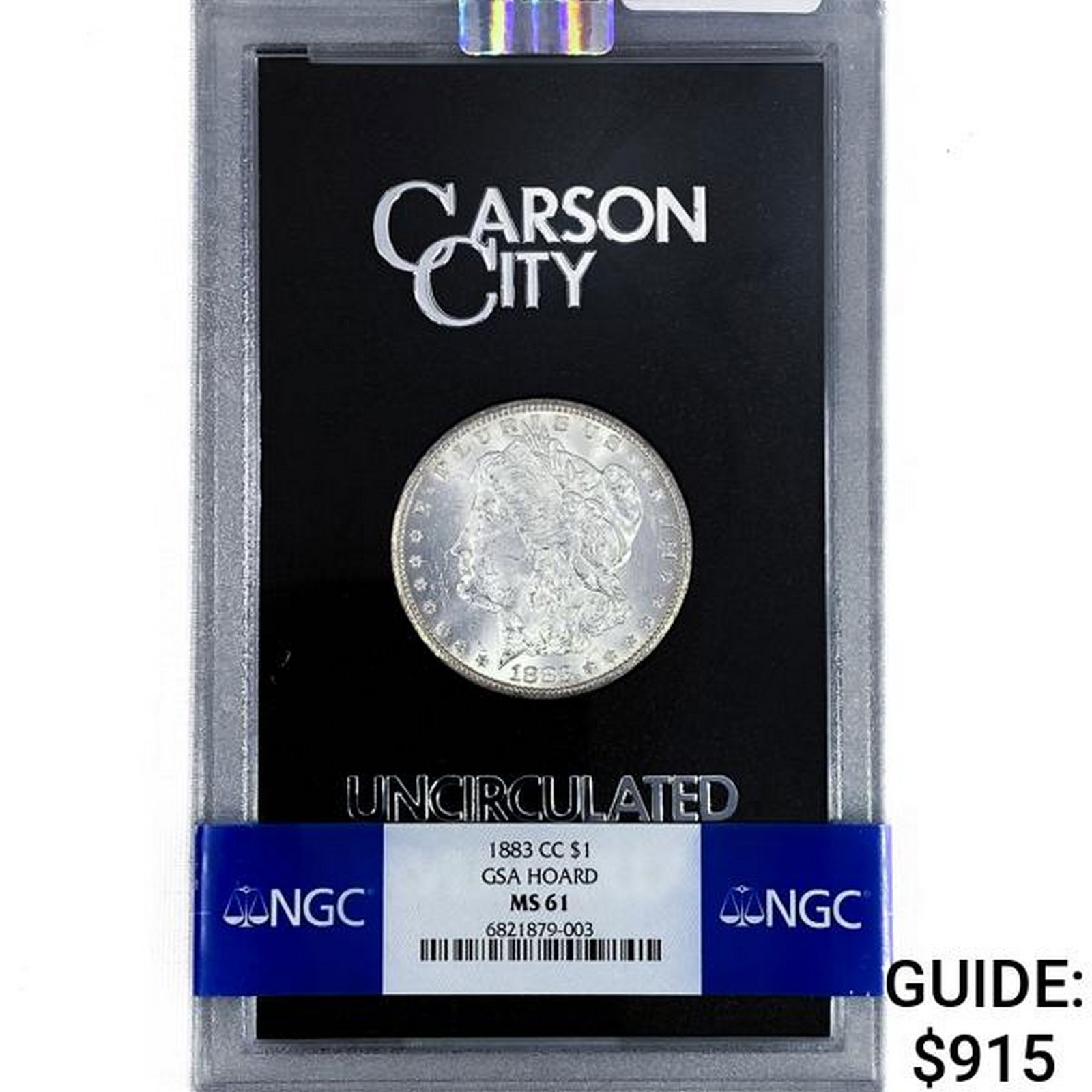 1883-CC Morgan Silver Dollar NGC MS61 GSA (1 of 2)