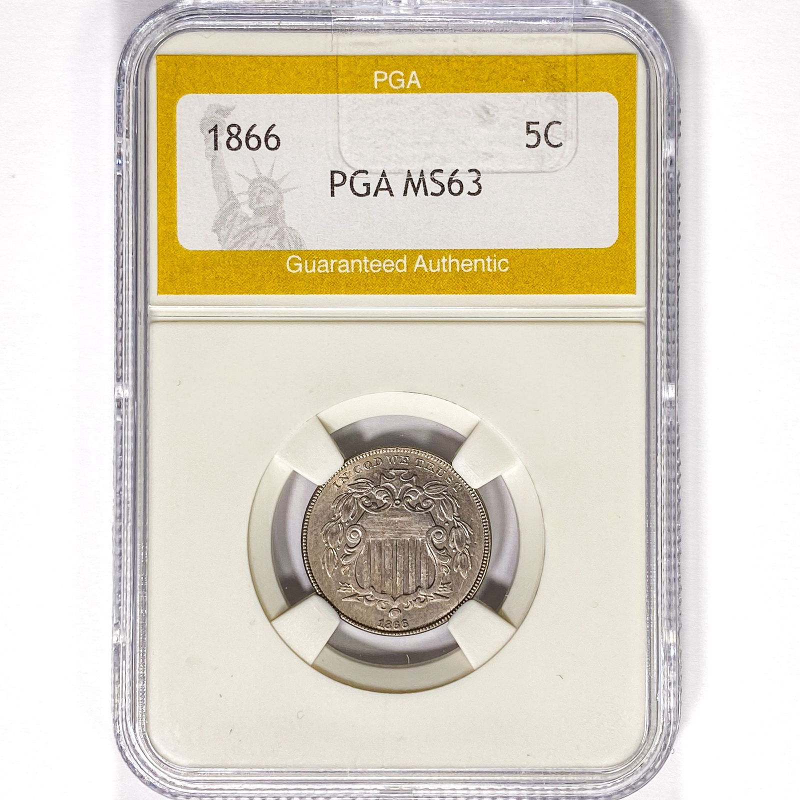 1866 Shield Nickel PGA MS63 (1 of 2)