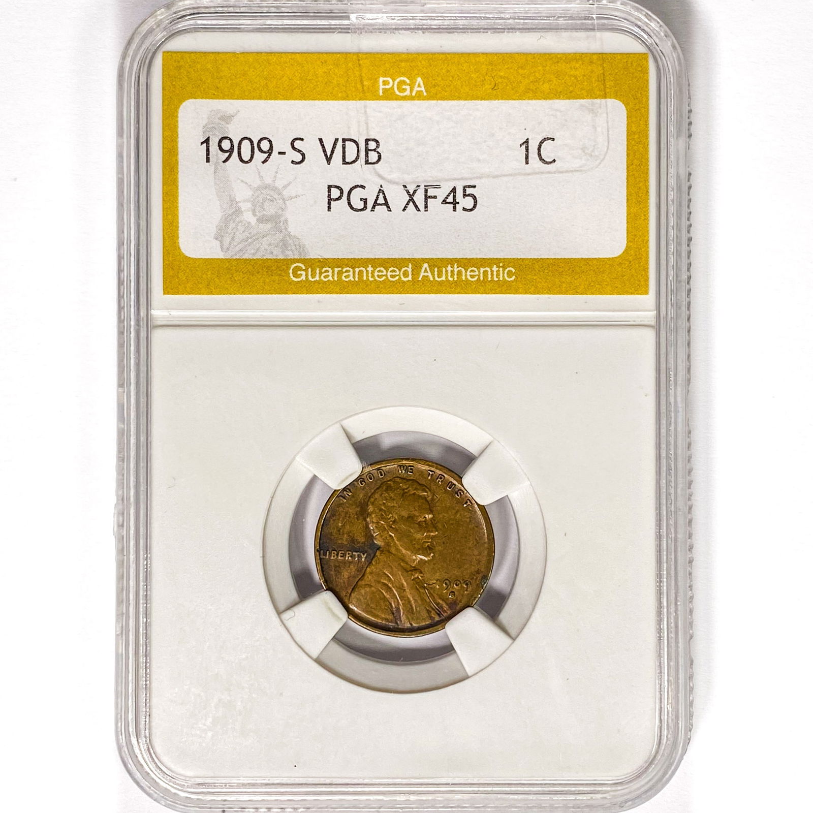 1909-S VDB Wheat Cent PGA XF45 (1 of 2)