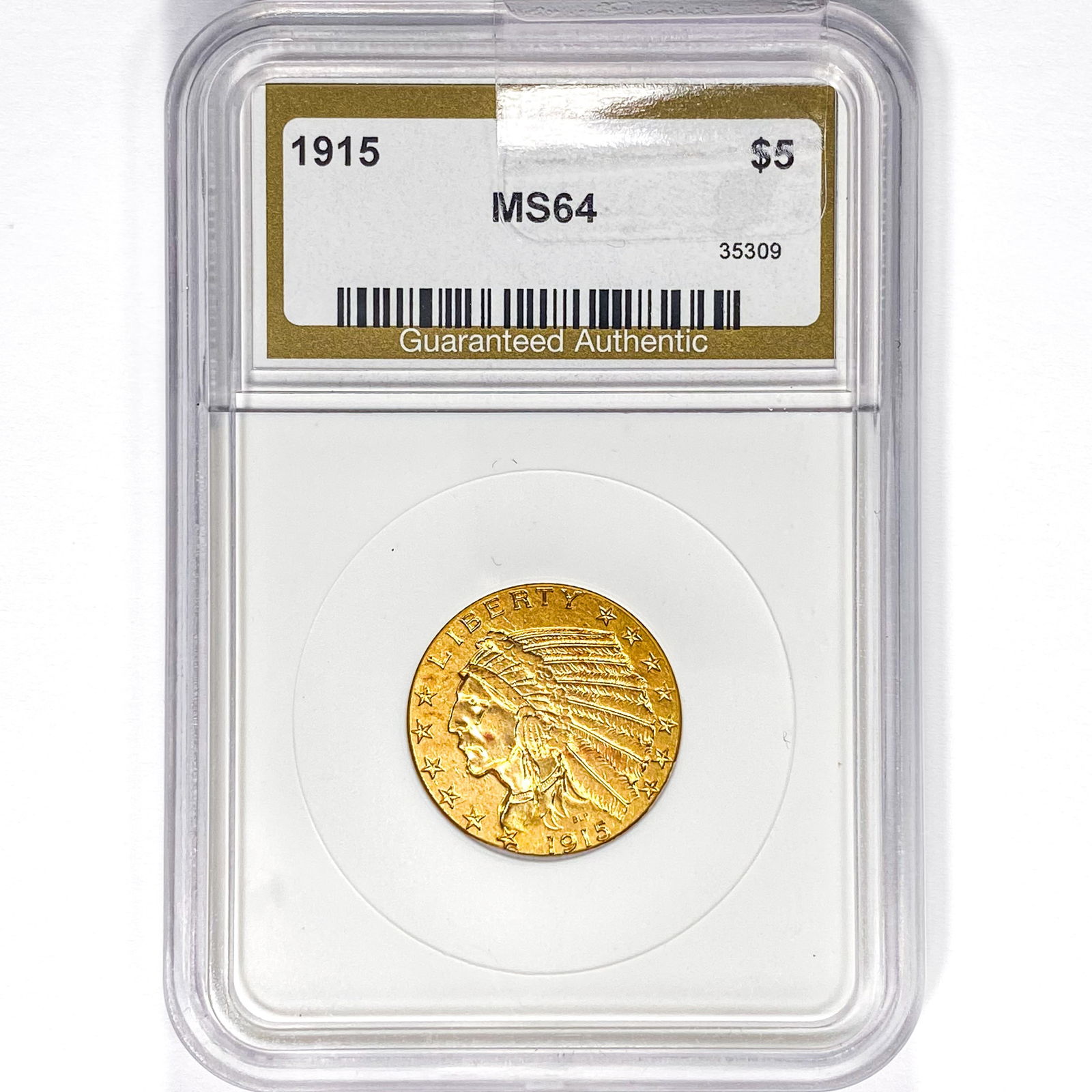 1915 $5 Gold Half Eagle NGS MS64 (1 of 2)